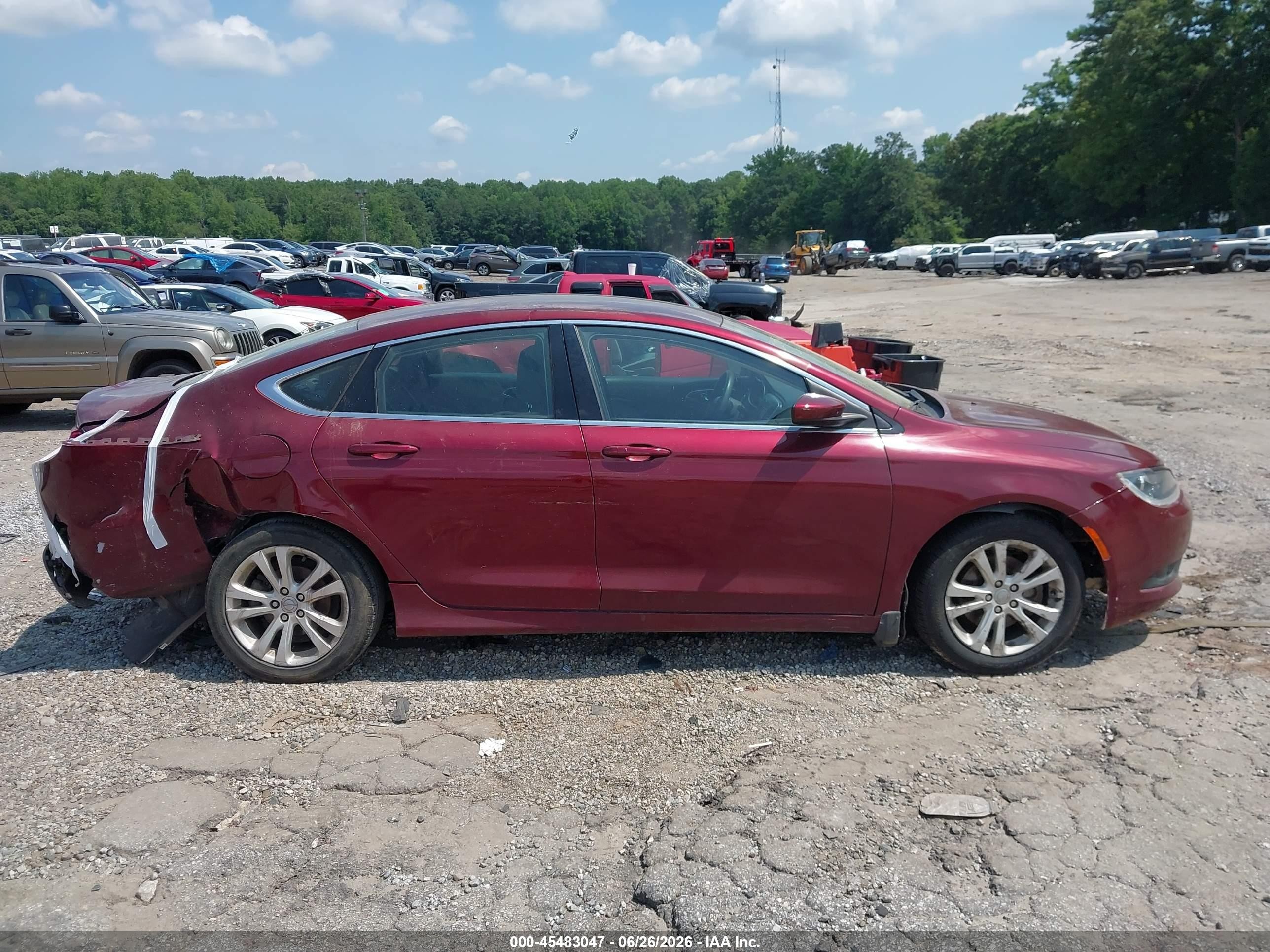2015 Chrysler 200 Limited Maroon vin: 1C3CCCAB0FN574717