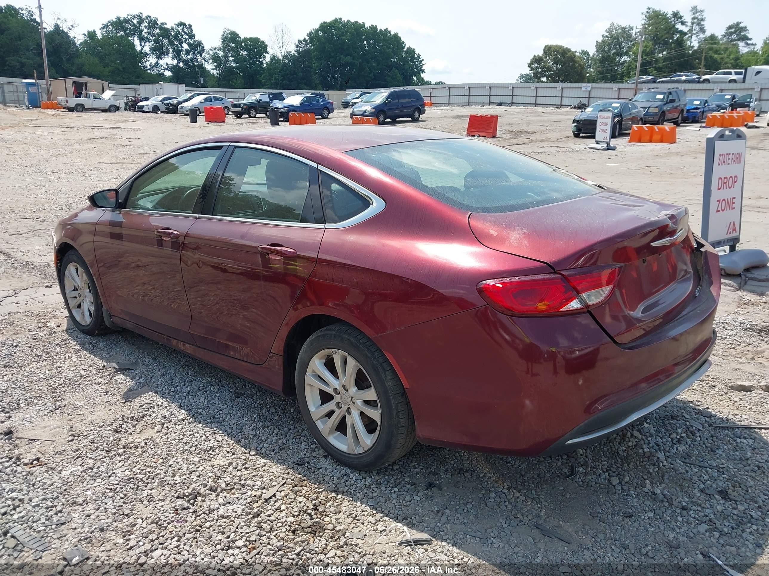 2015 Chrysler 200 Limited Maroon vin: 1C3CCCAB0FN574717