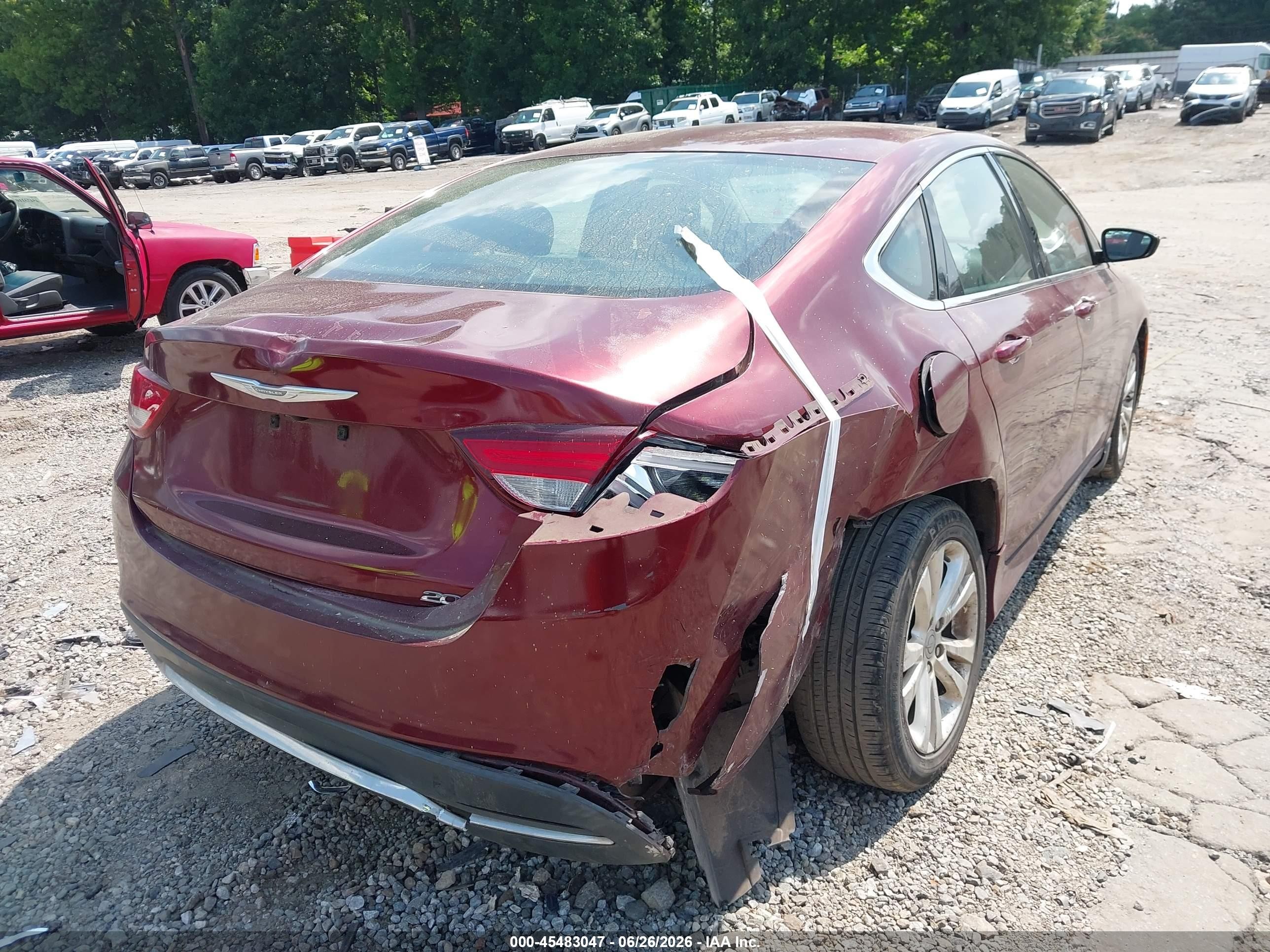 2015 Chrysler 200 Limited Maroon vin: 1C3CCCAB0FN574717