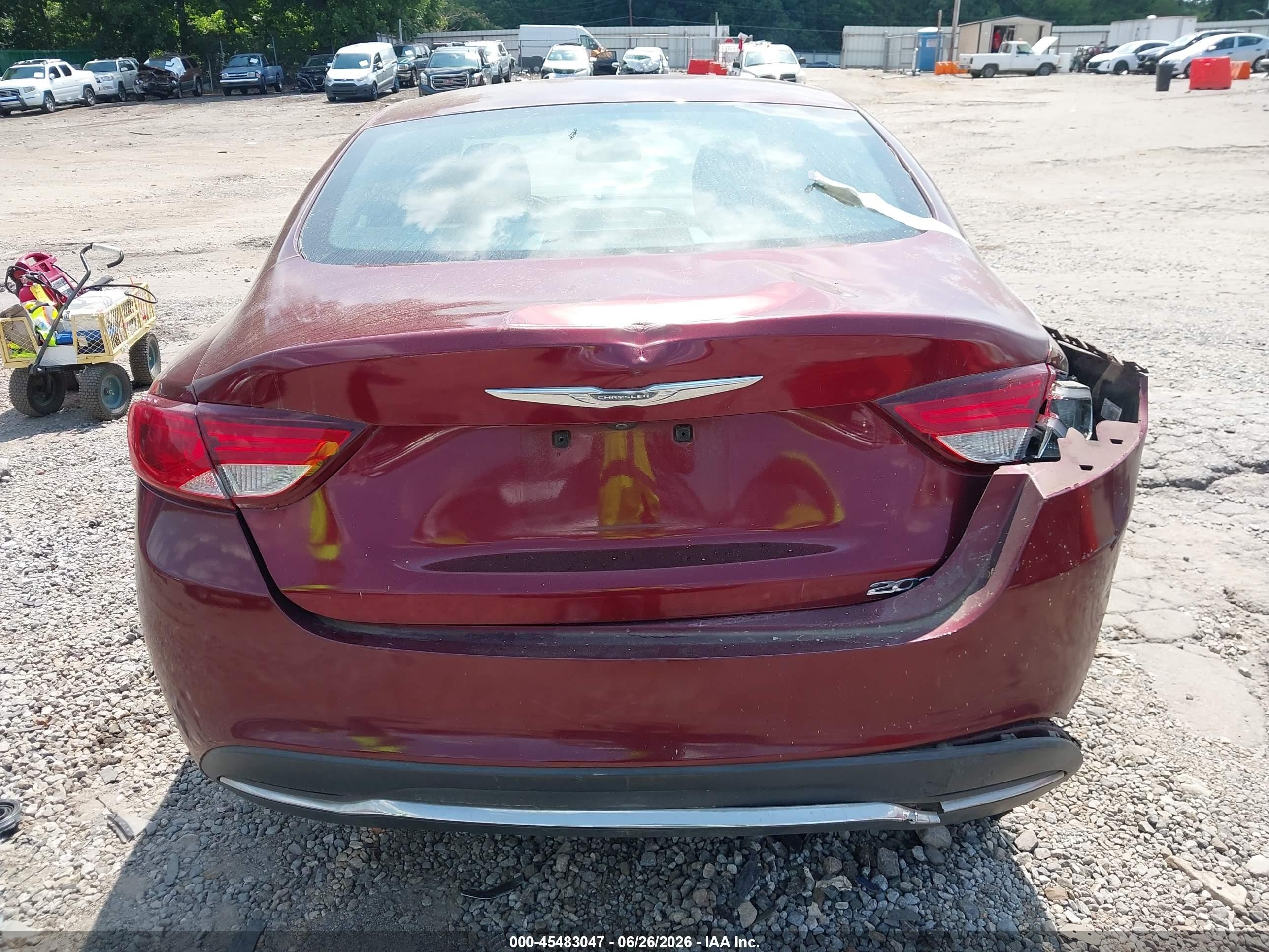2015 Chrysler 200 Limited Maroon vin: 1C3CCCAB0FN574717