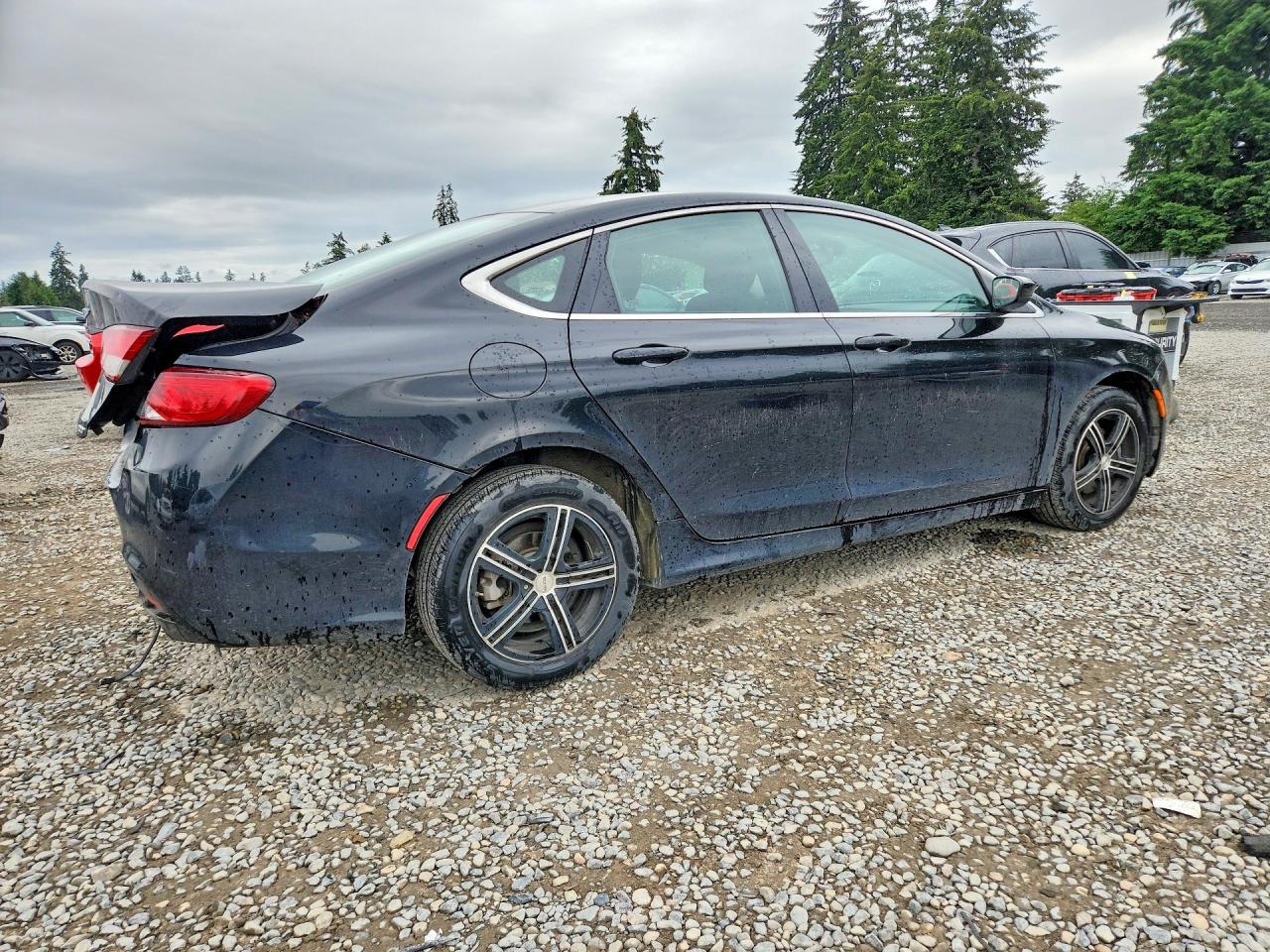 2015 Chrysler 200 Limited Black vin: 1C3CCCAB0FN577116