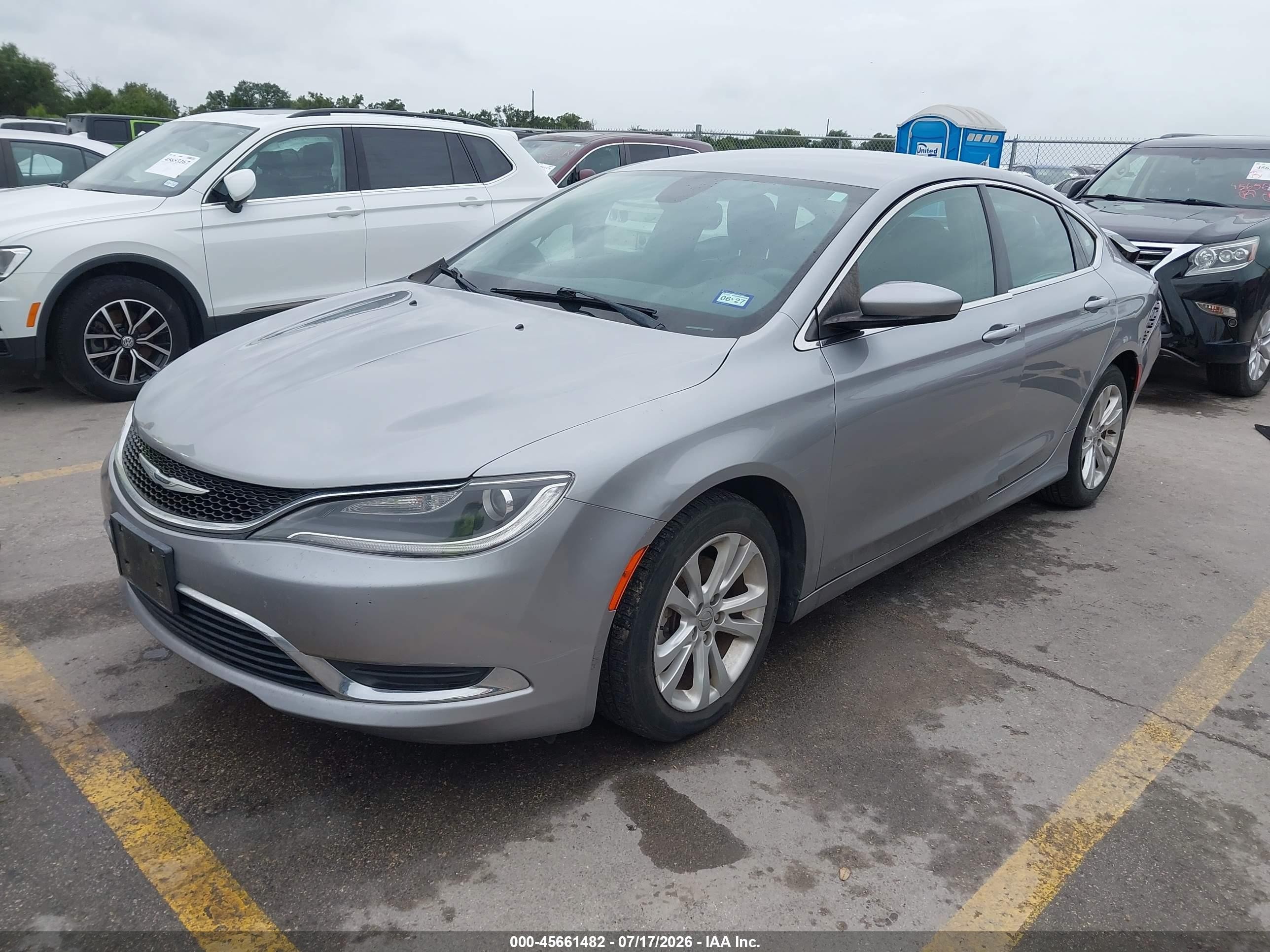 2015 Chrysler 200 Limited Silver vin: 1C3CCCAB0FN580209