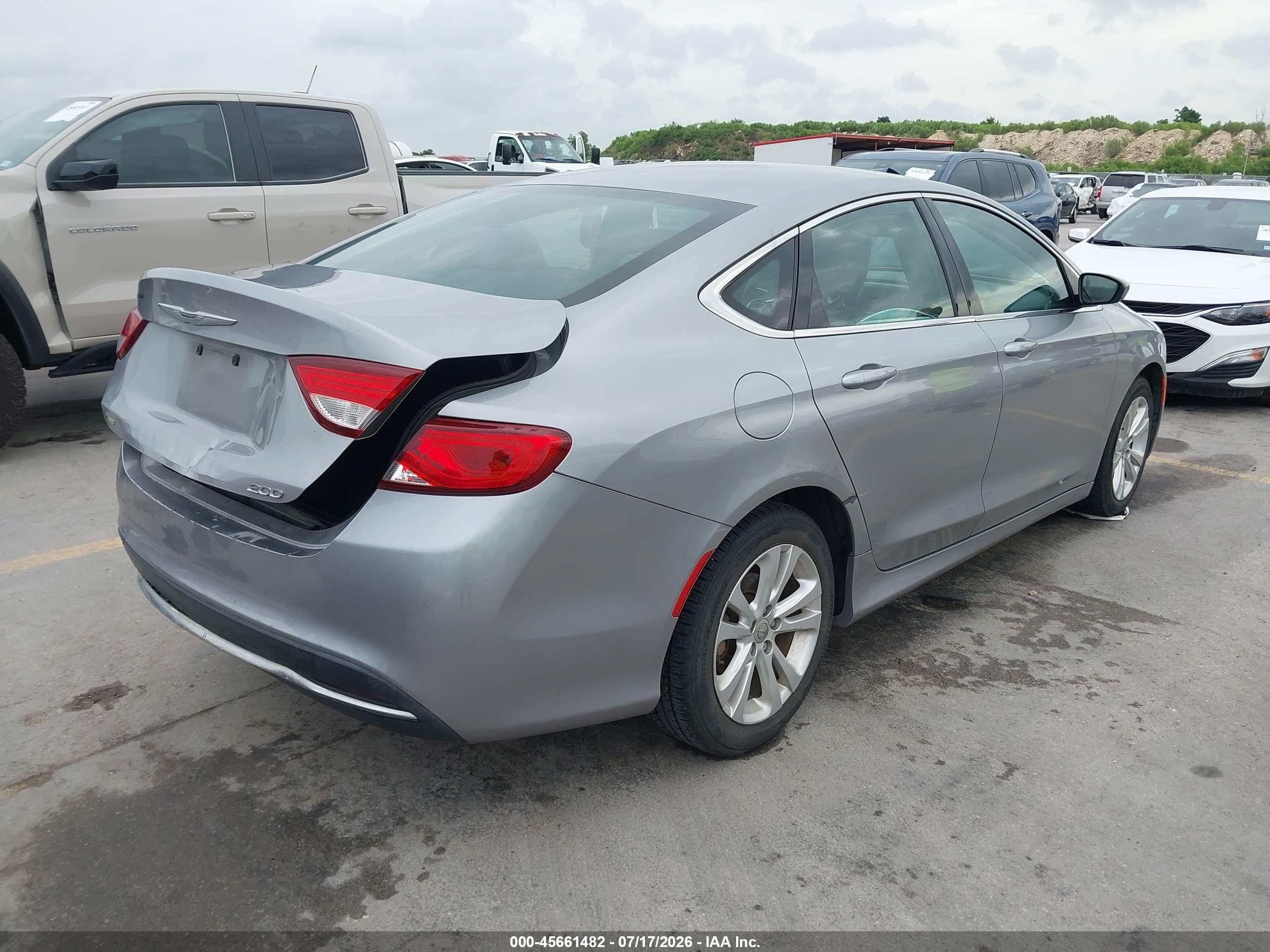 2015 Chrysler 200 Limited Silver vin: 1C3CCCAB0FN580209