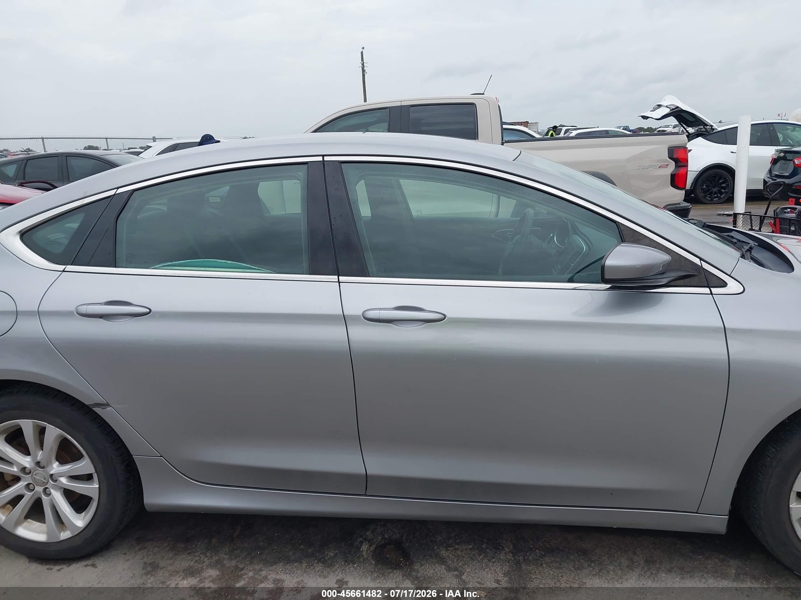 2015 Chrysler 200 Limited Silver vin: 1C3CCCAB0FN580209