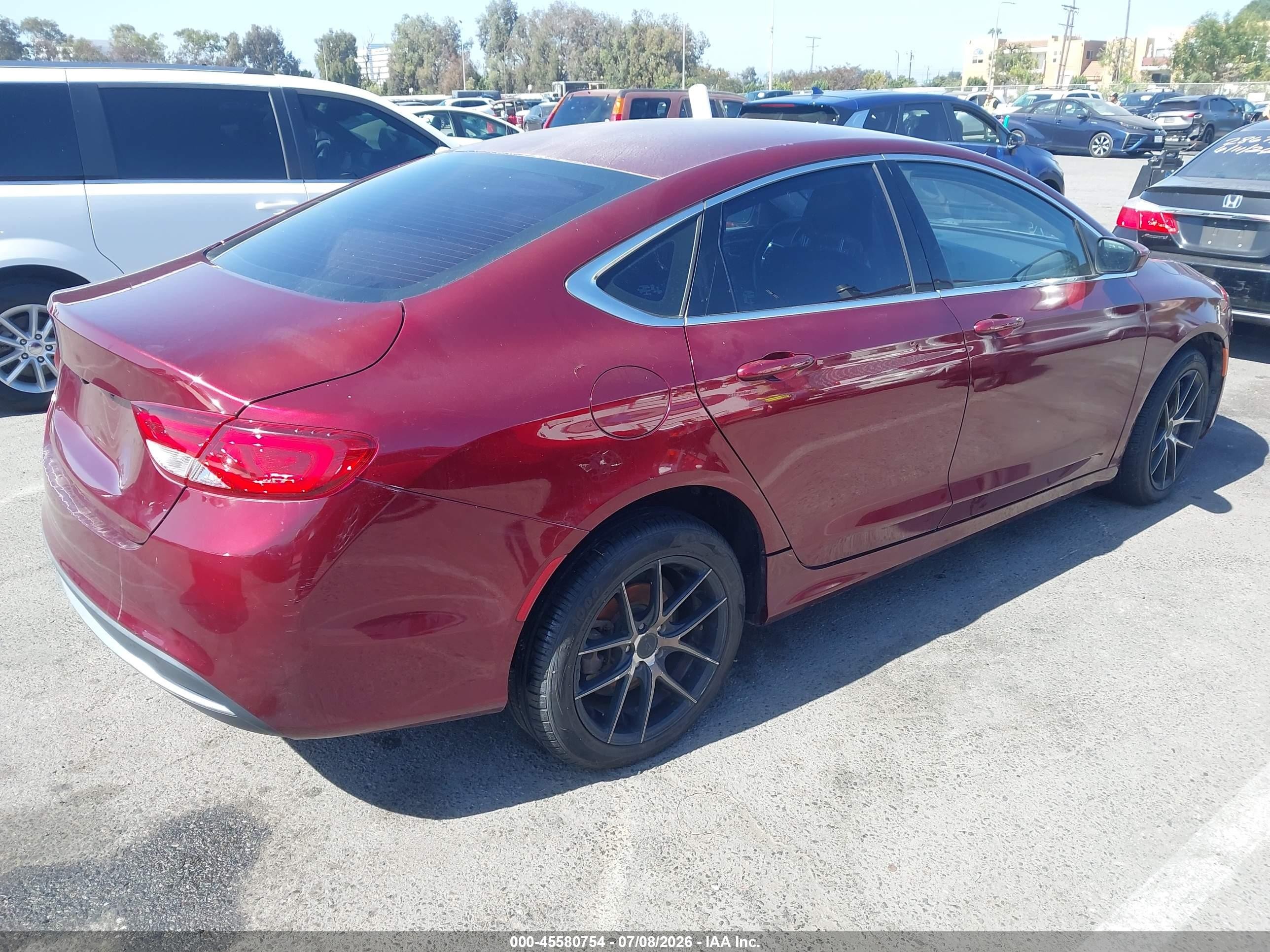 2015 Chrysler 200 Limited Red vin: 1C3CCCAB0FN581683
