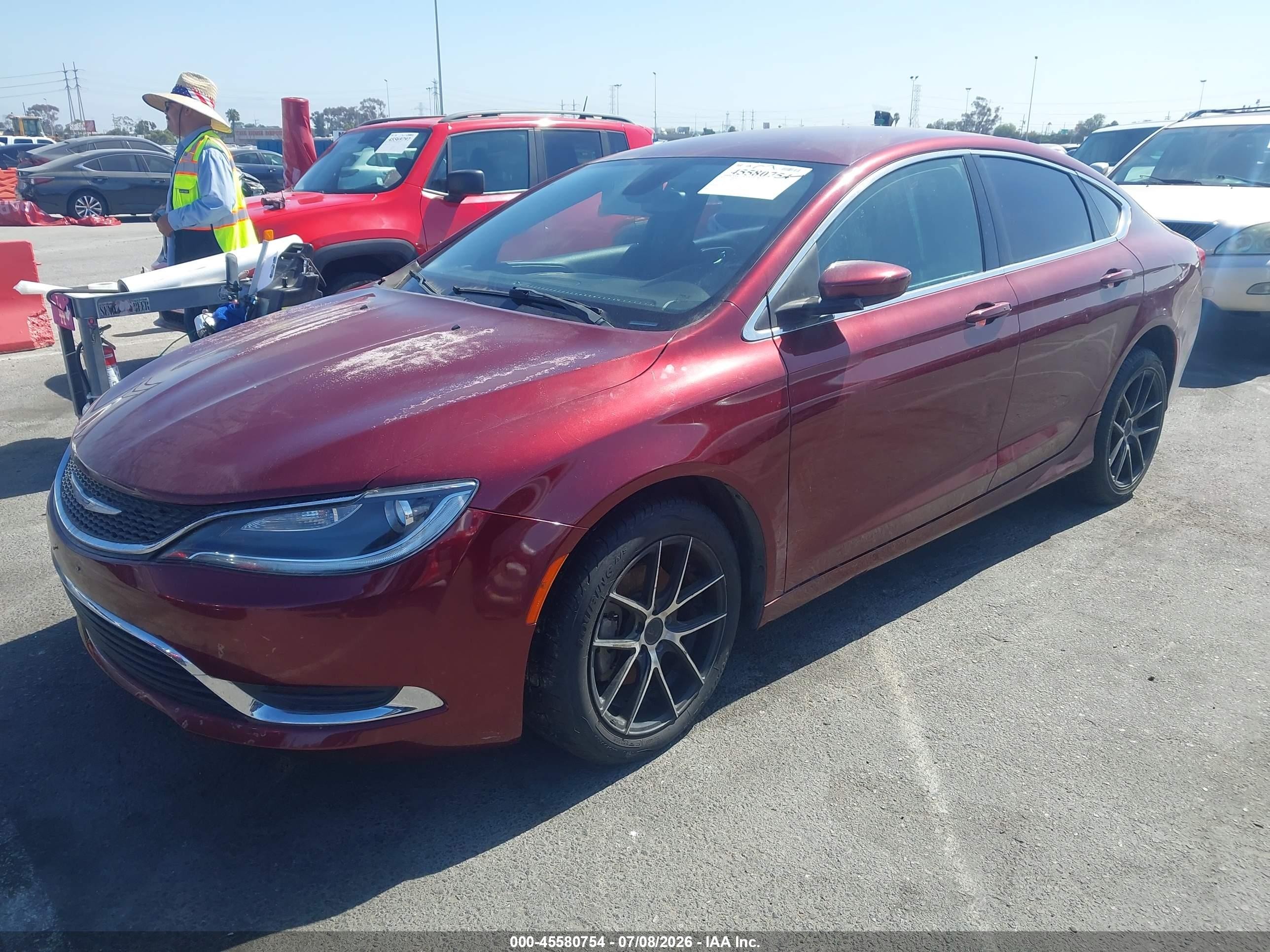 2015 Chrysler 200 Limited Red vin: 1C3CCCAB0FN581683