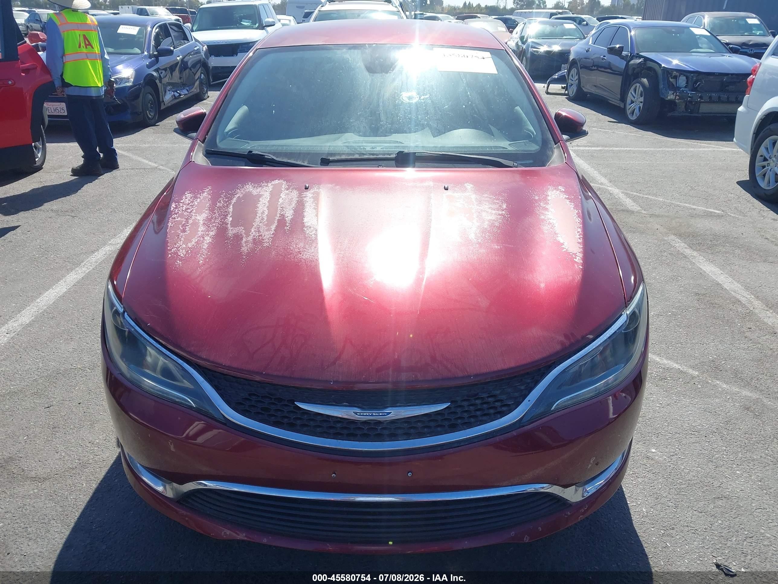 2015 Chrysler 200 Limited Red vin: 1C3CCCAB0FN581683