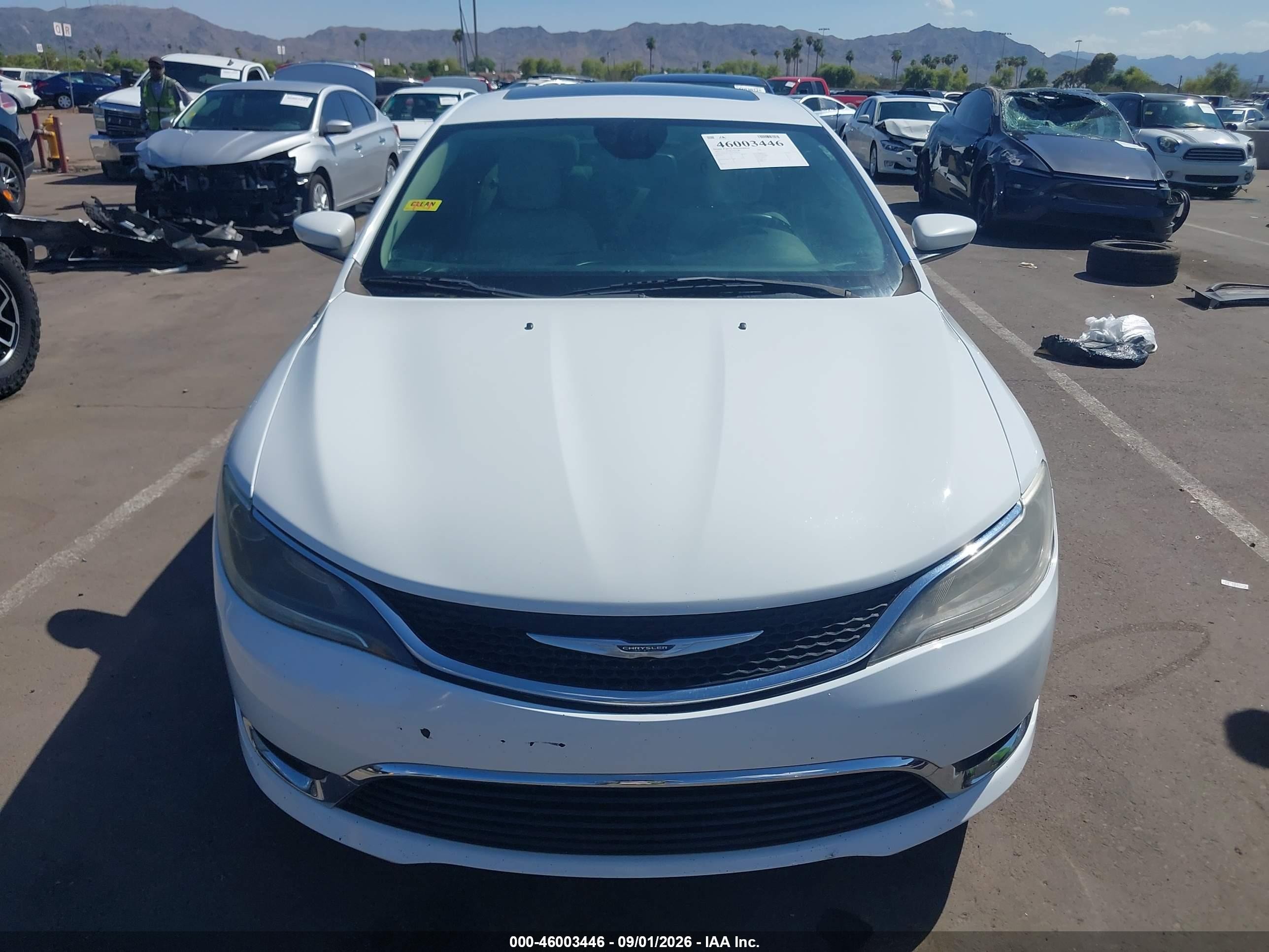 2015 Chrysler 200 Limited White vin: 1C3CCCAB0FN582316