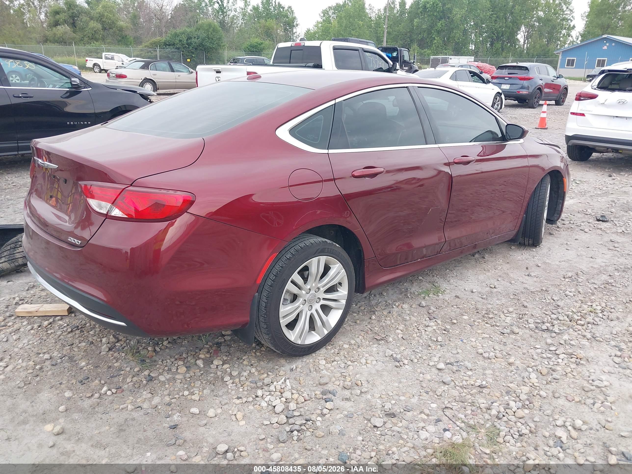 2015 Chrysler 200 Limited Red vin: 1C3CCCAB0FN588388