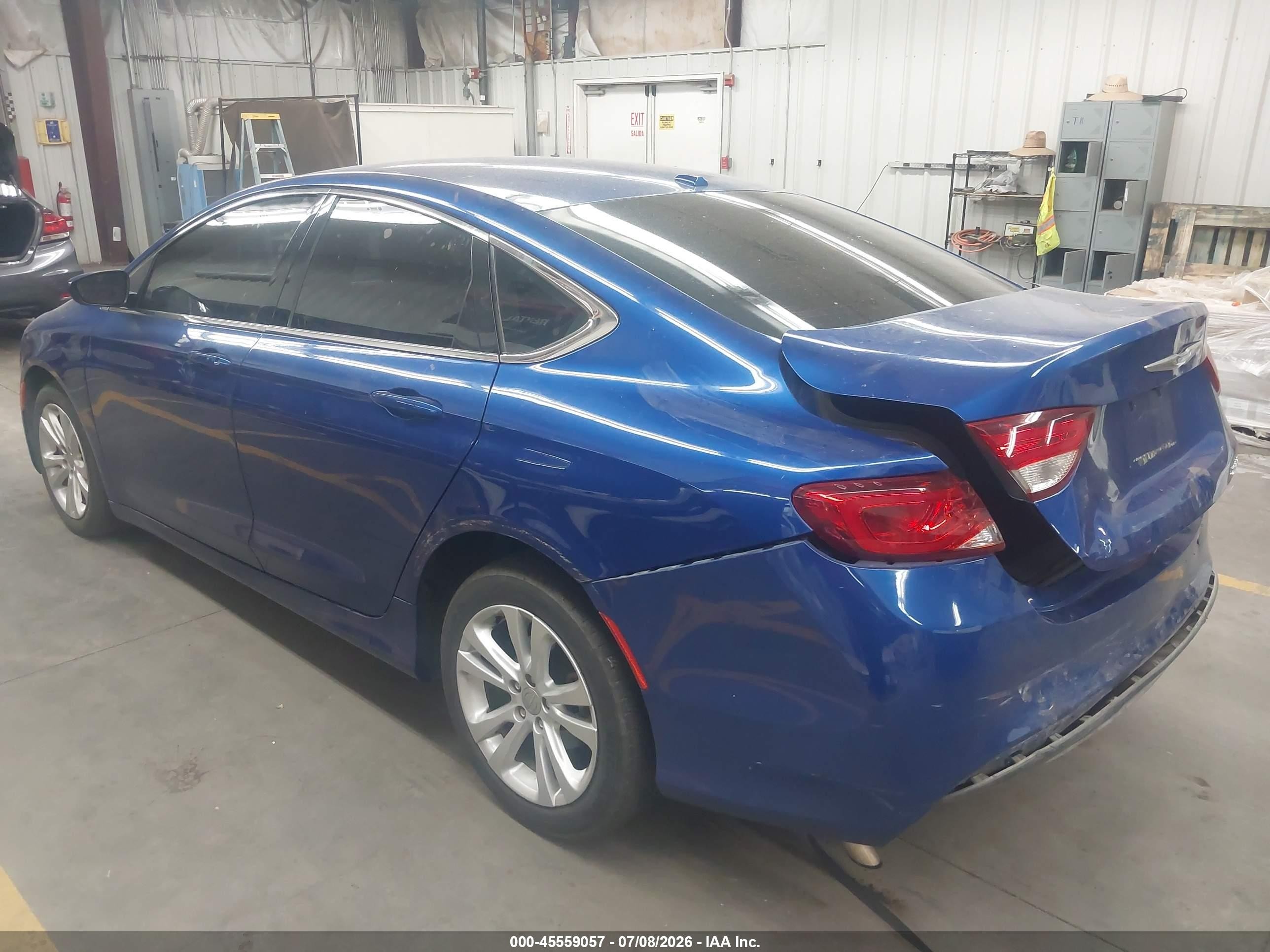 2015 Chrysler 200 Limited Blue vin: 1C3CCCAB0FN589606