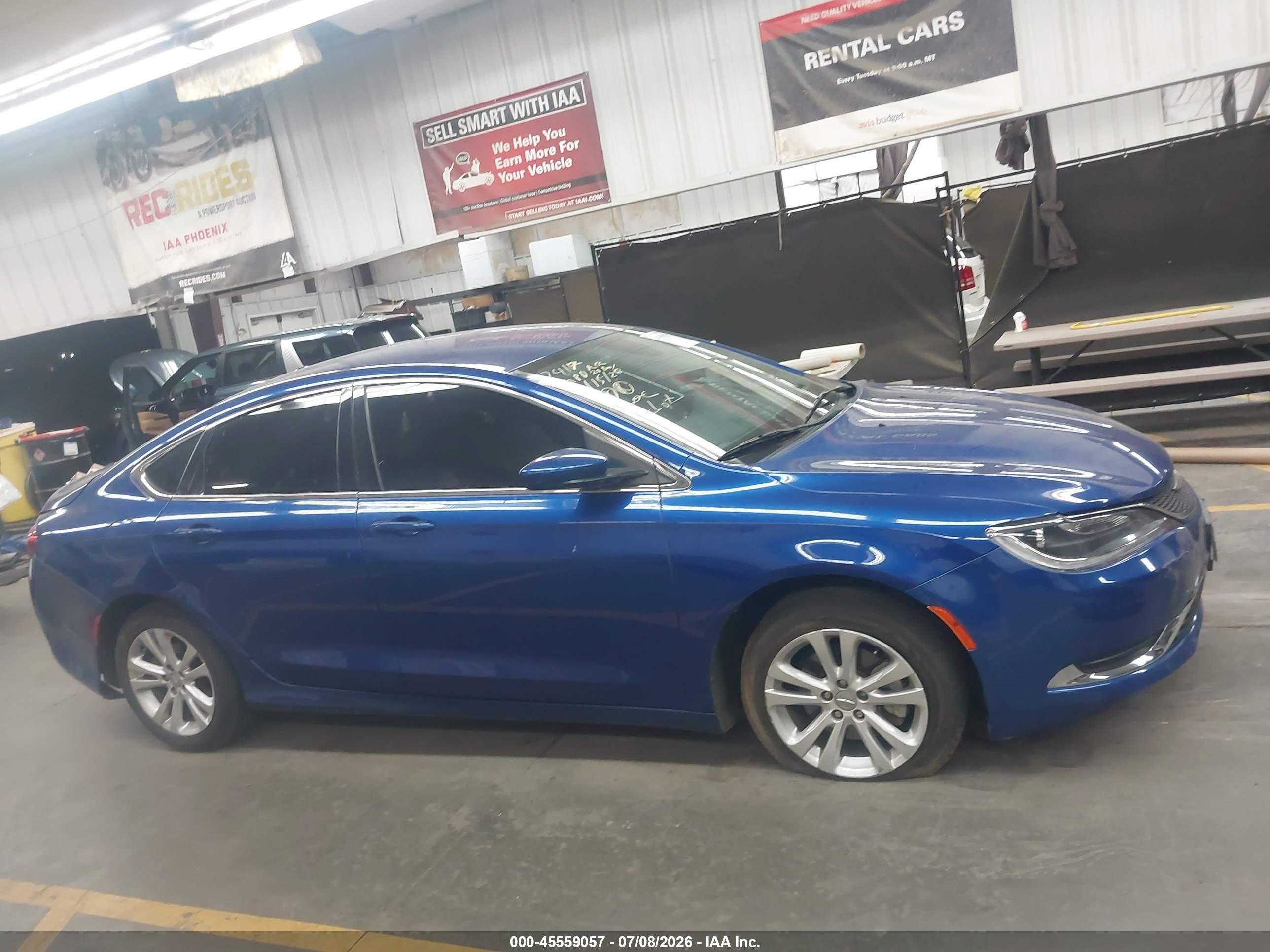 2015 Chrysler 200 Limited Blue vin: 1C3CCCAB0FN589606