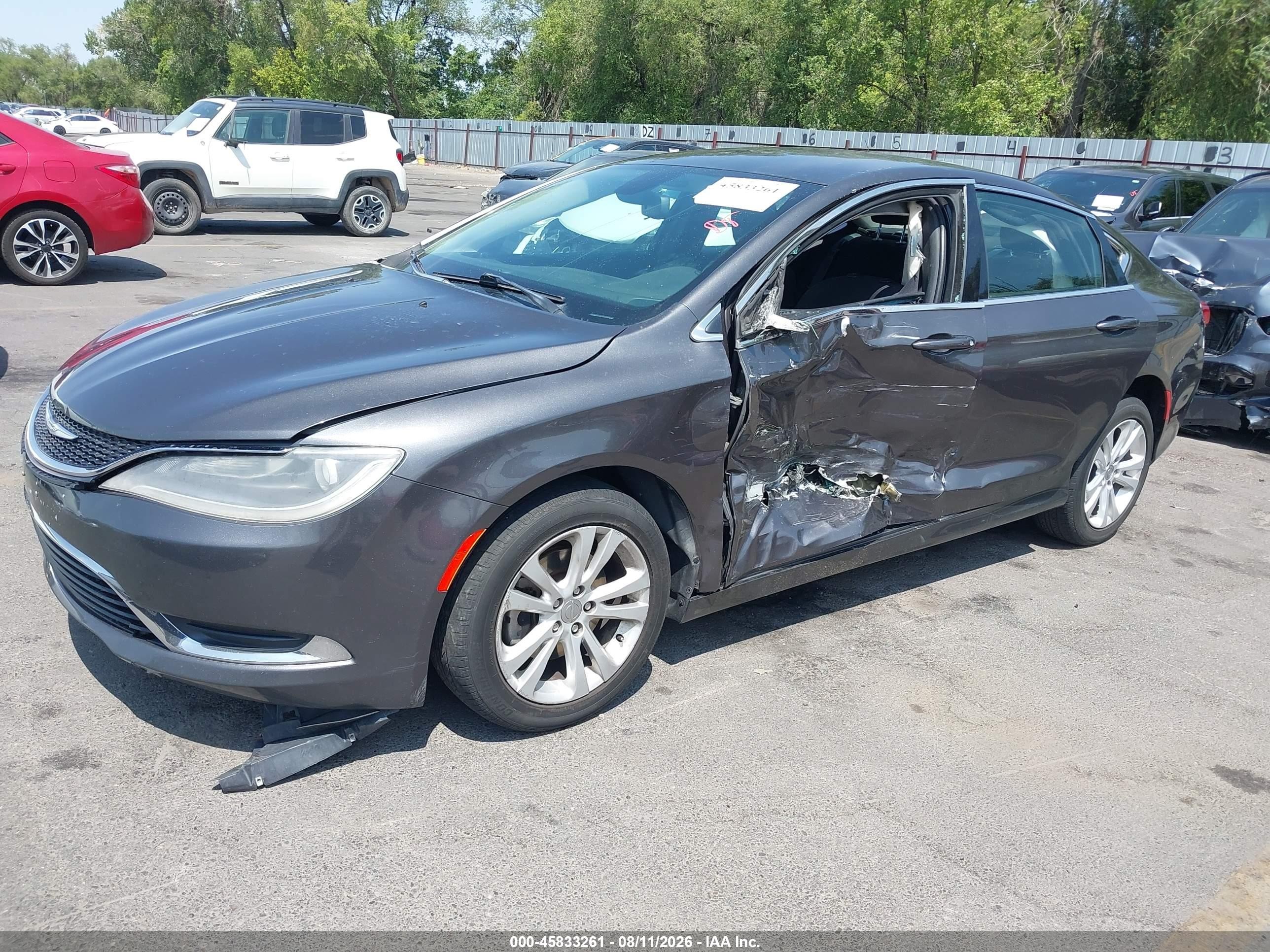 2015 Chrysler 200 Limited Black vin: 1C3CCCAB0FN595762