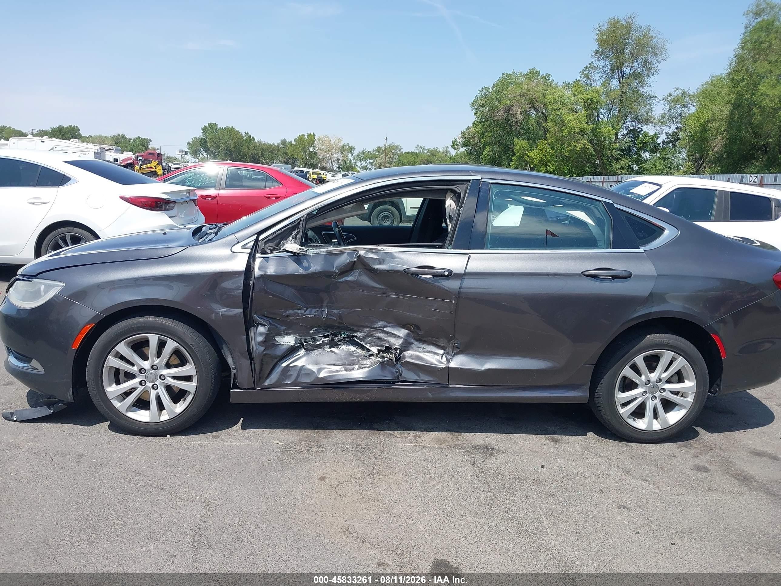 2015 Chrysler 200 Limited Black vin: 1C3CCCAB0FN595762