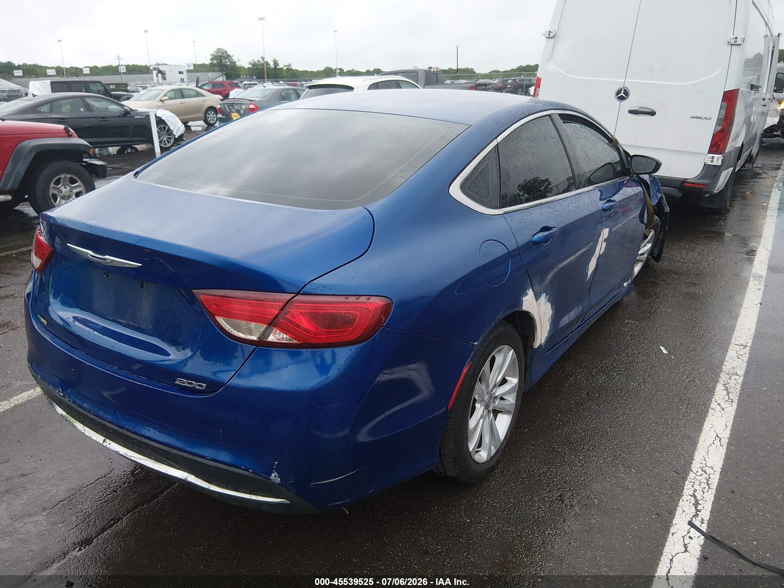 2015 Chrysler 200 Limited Blue vin: 1C3CCCAB0FN598404