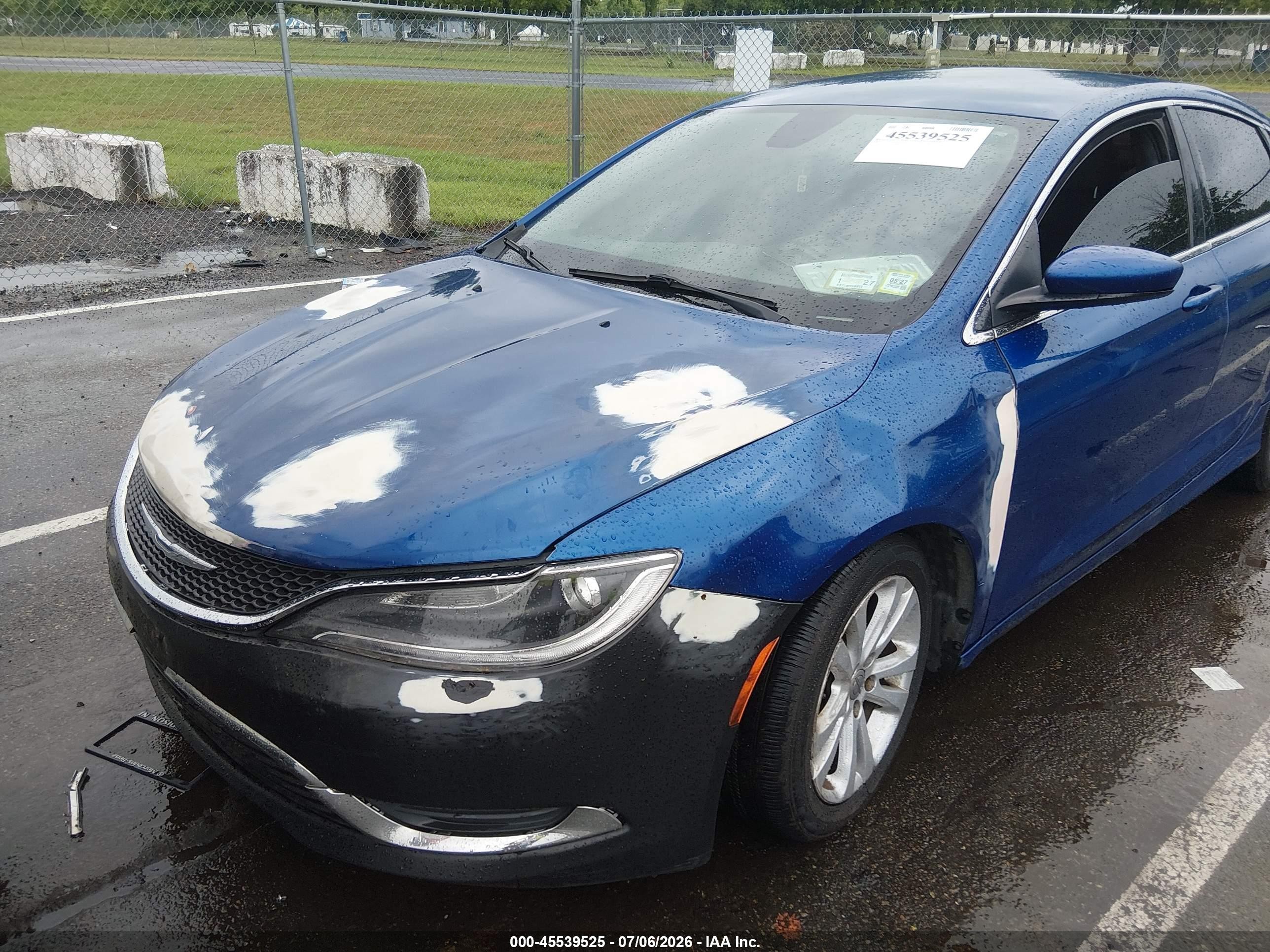 2015 Chrysler 200 Limited Blue vin: 1C3CCCAB0FN598404
