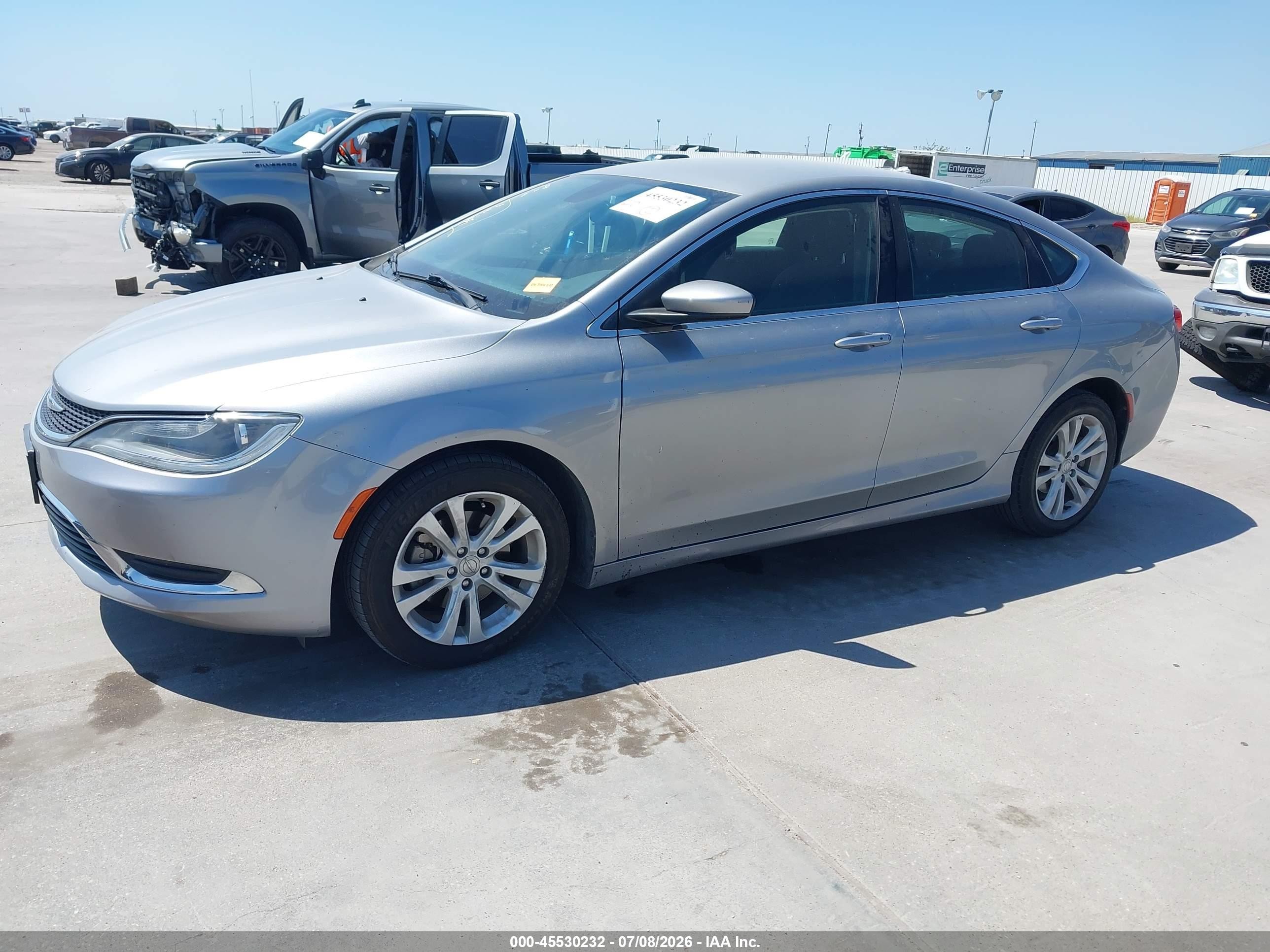 2015 Chrysler 200 Limited Серый vin: 1C3CCCAB0FN611314