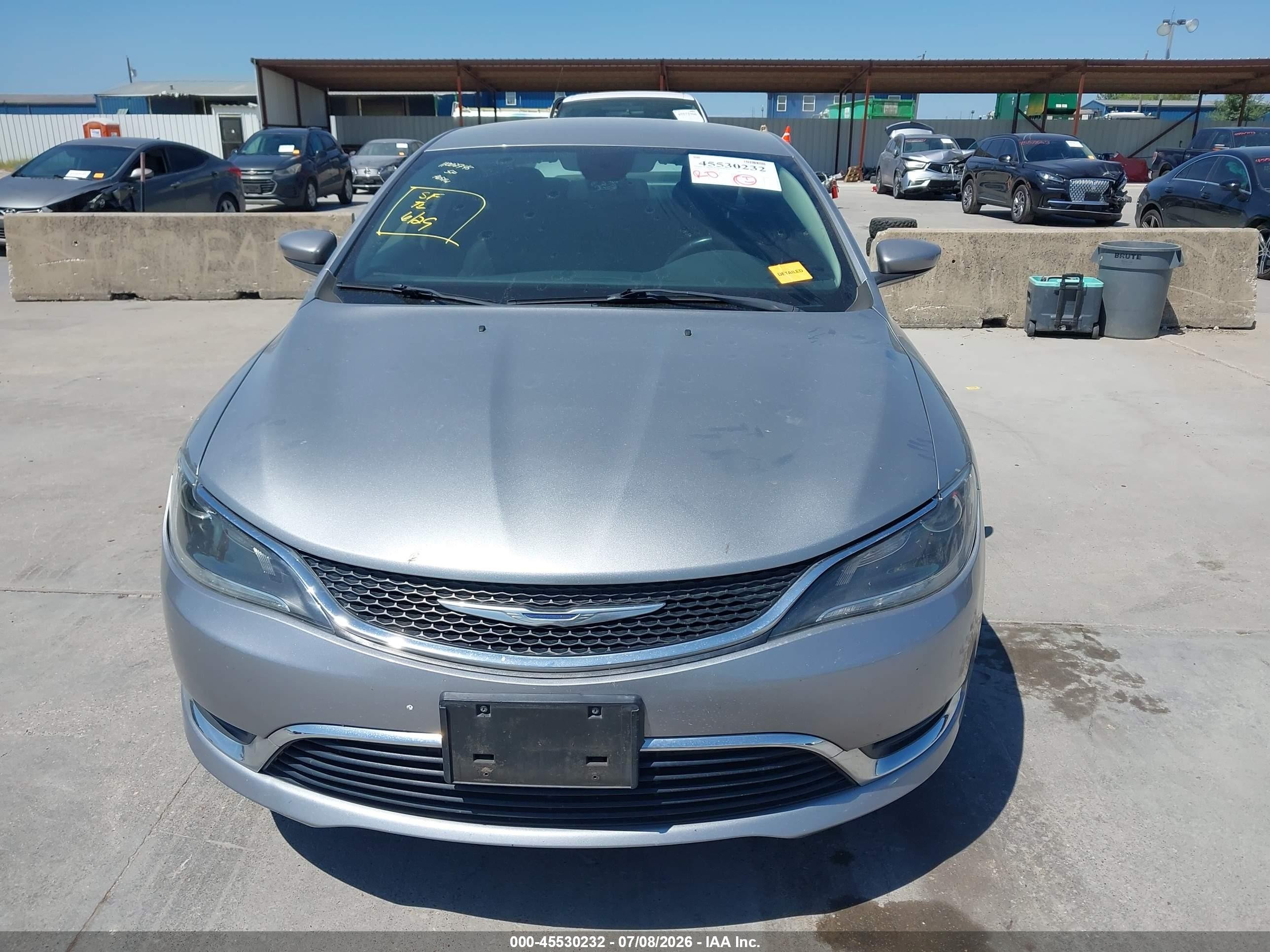 2015 Chrysler 200 Limited Серый vin: 1C3CCCAB0FN611314