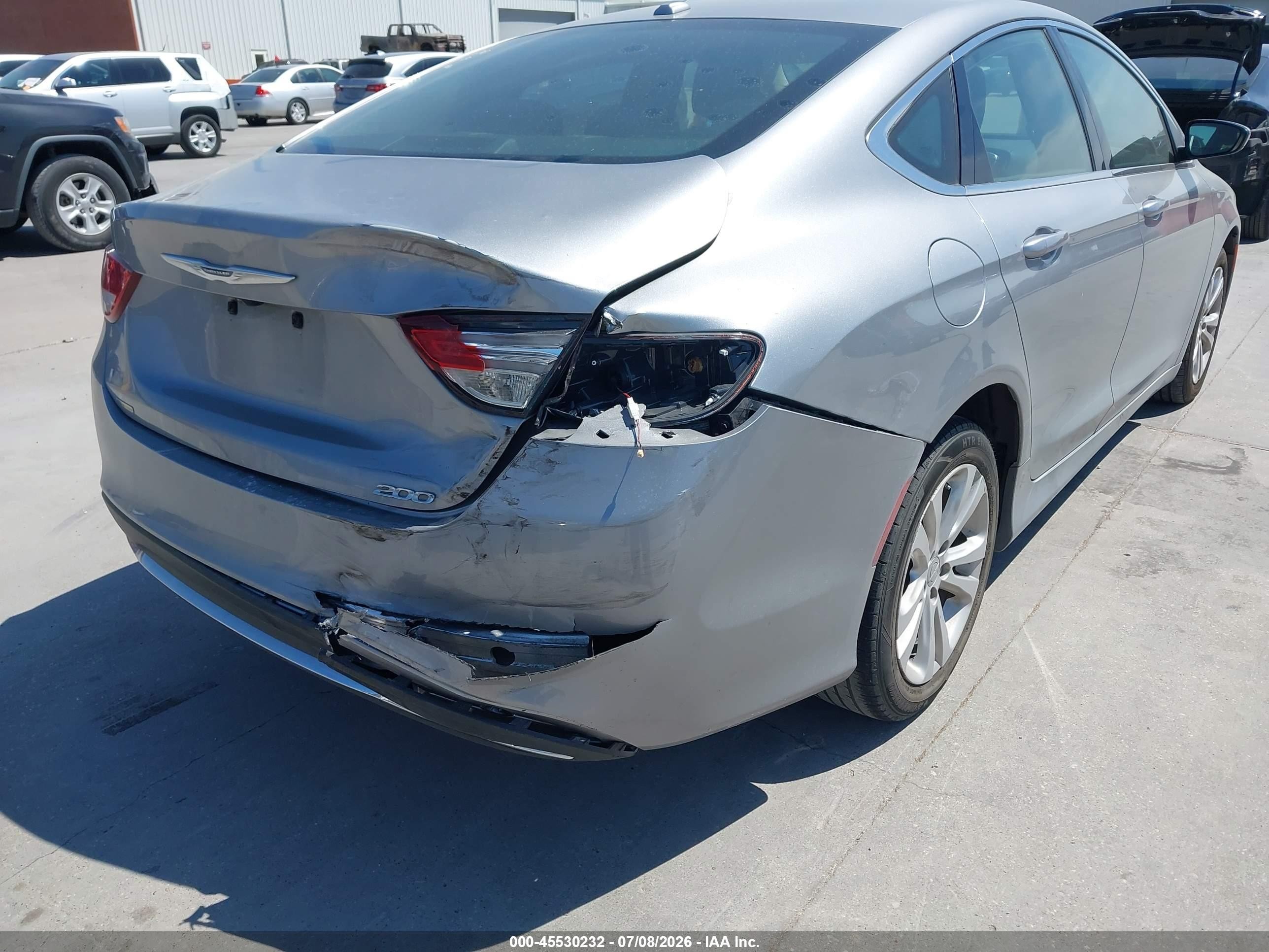 2015 Chrysler 200 Limited Серый vin: 1C3CCCAB0FN611314