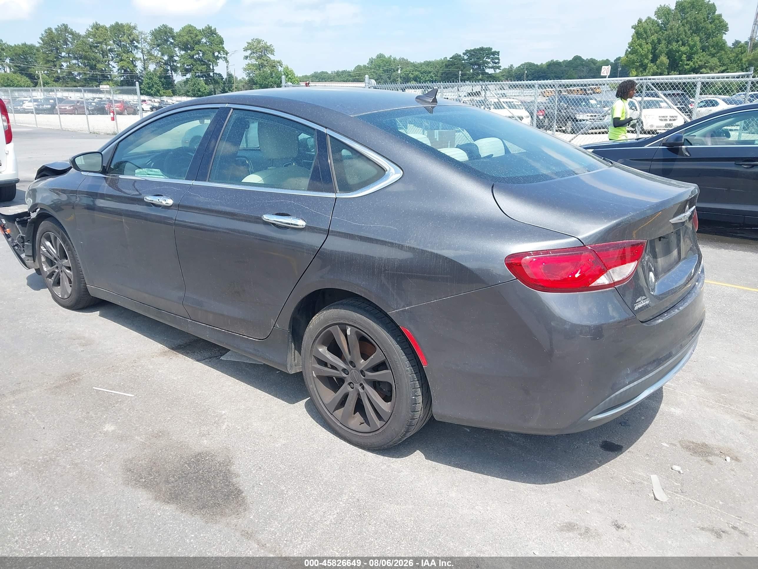2015 Chrysler 200 Limited Gray vin: 1C3CCCAB0FN614214