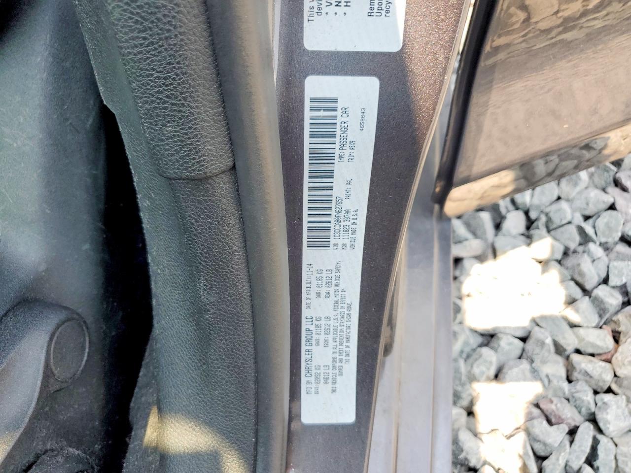 2015 Chrysler 200 Limited Серый vin: 1C3CCCAB0FN627657