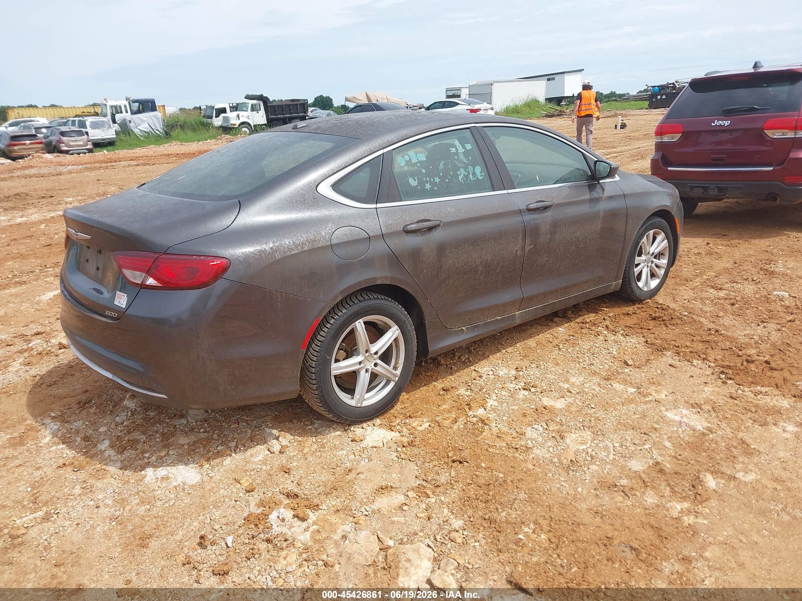 2015 Chrysler 200 Limited Gray vin: 1C3CCCAB0FN631031
