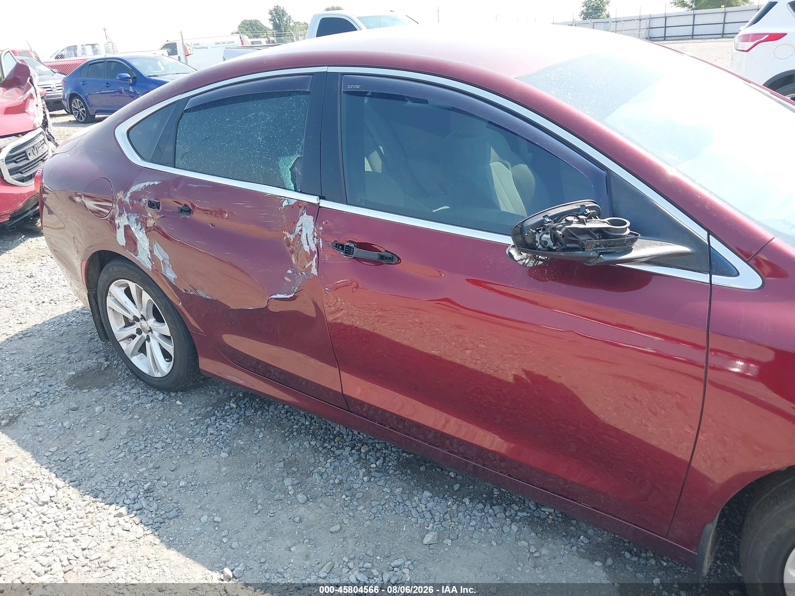 2015 Chrysler 200 Limited Maroon vin: 1C3CCCAB0FN646158