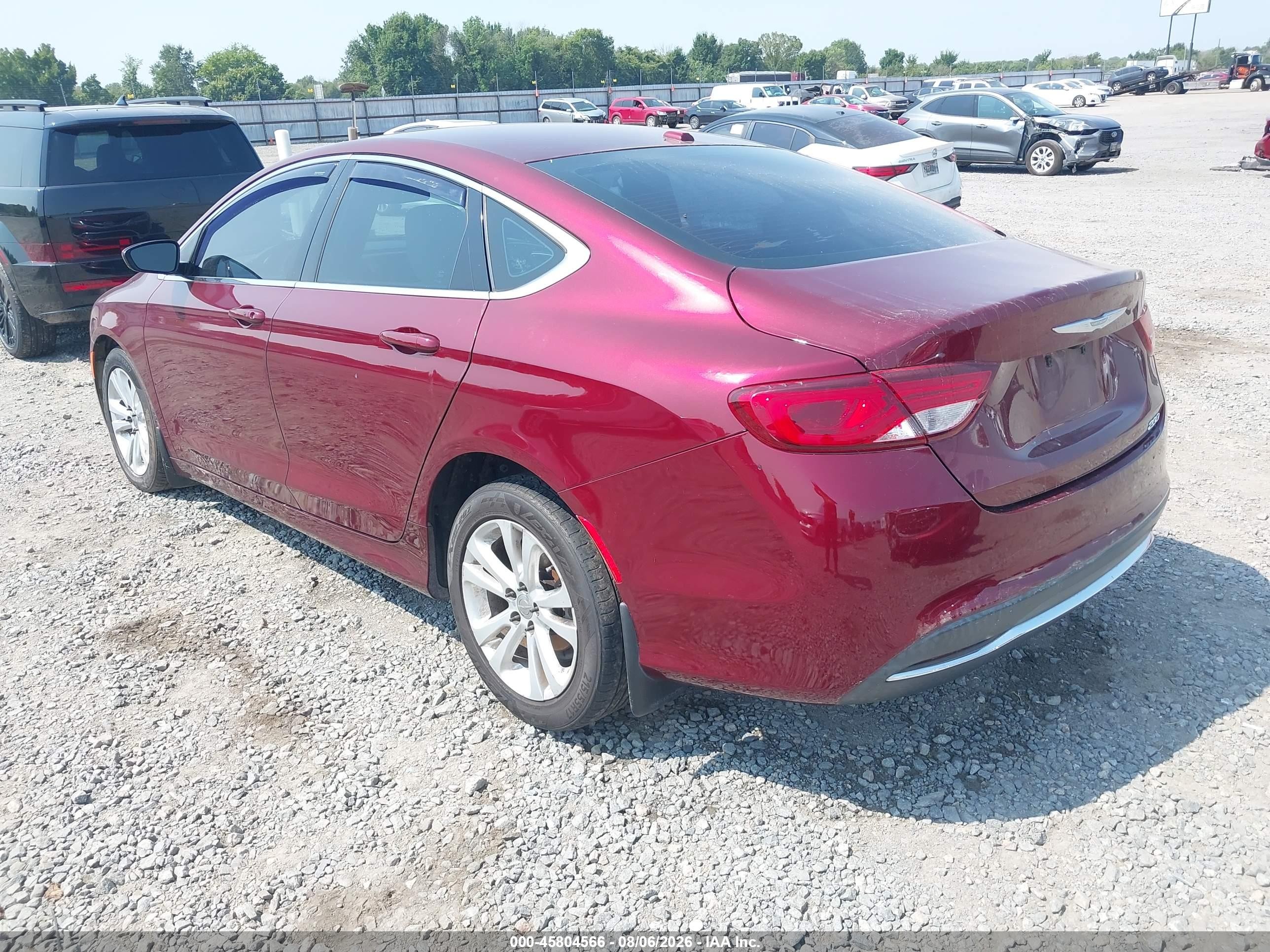 2015 Chrysler 200 Limited Maroon vin: 1C3CCCAB0FN646158