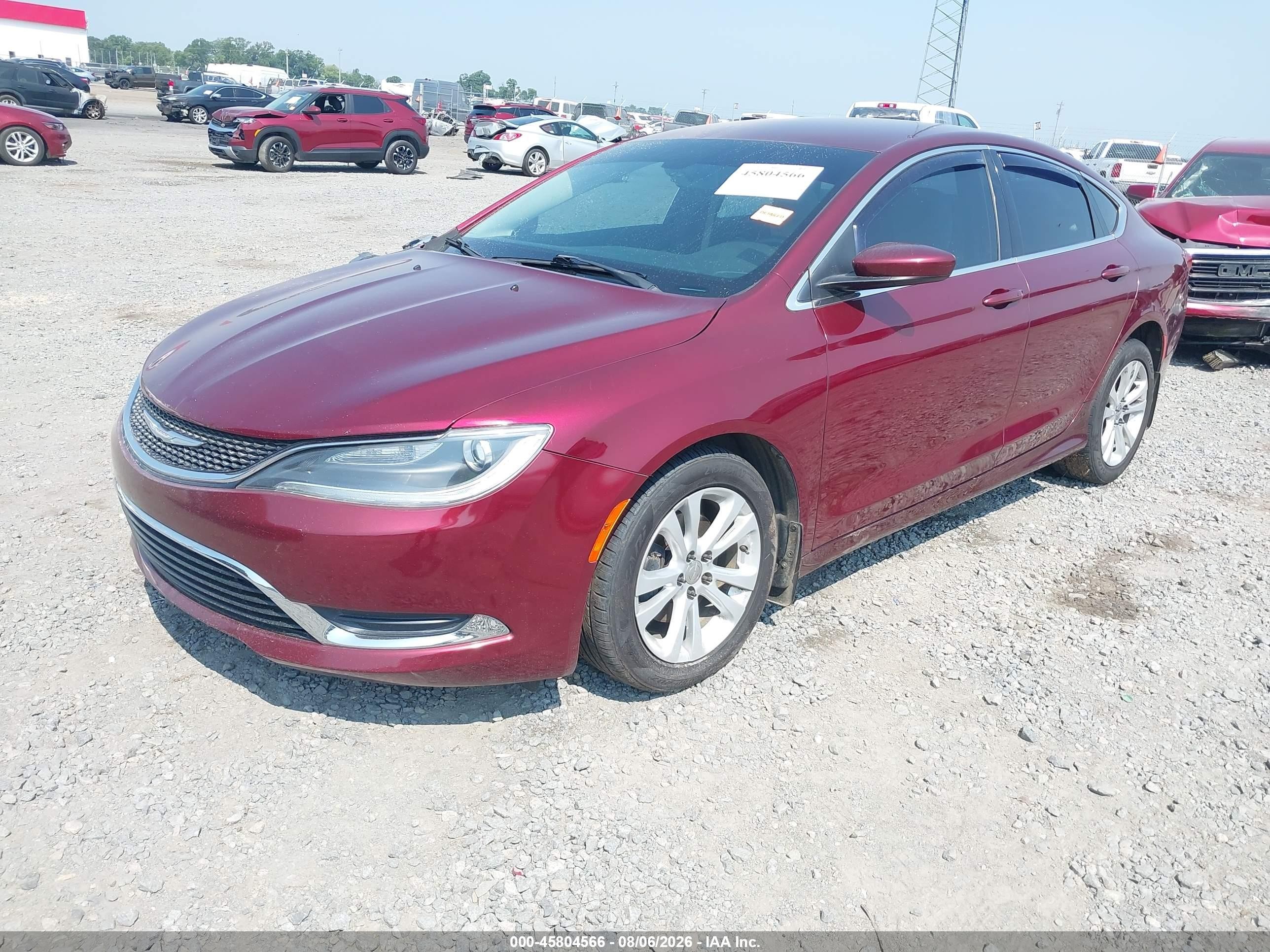 2015 Chrysler 200 Limited Maroon vin: 1C3CCCAB0FN646158