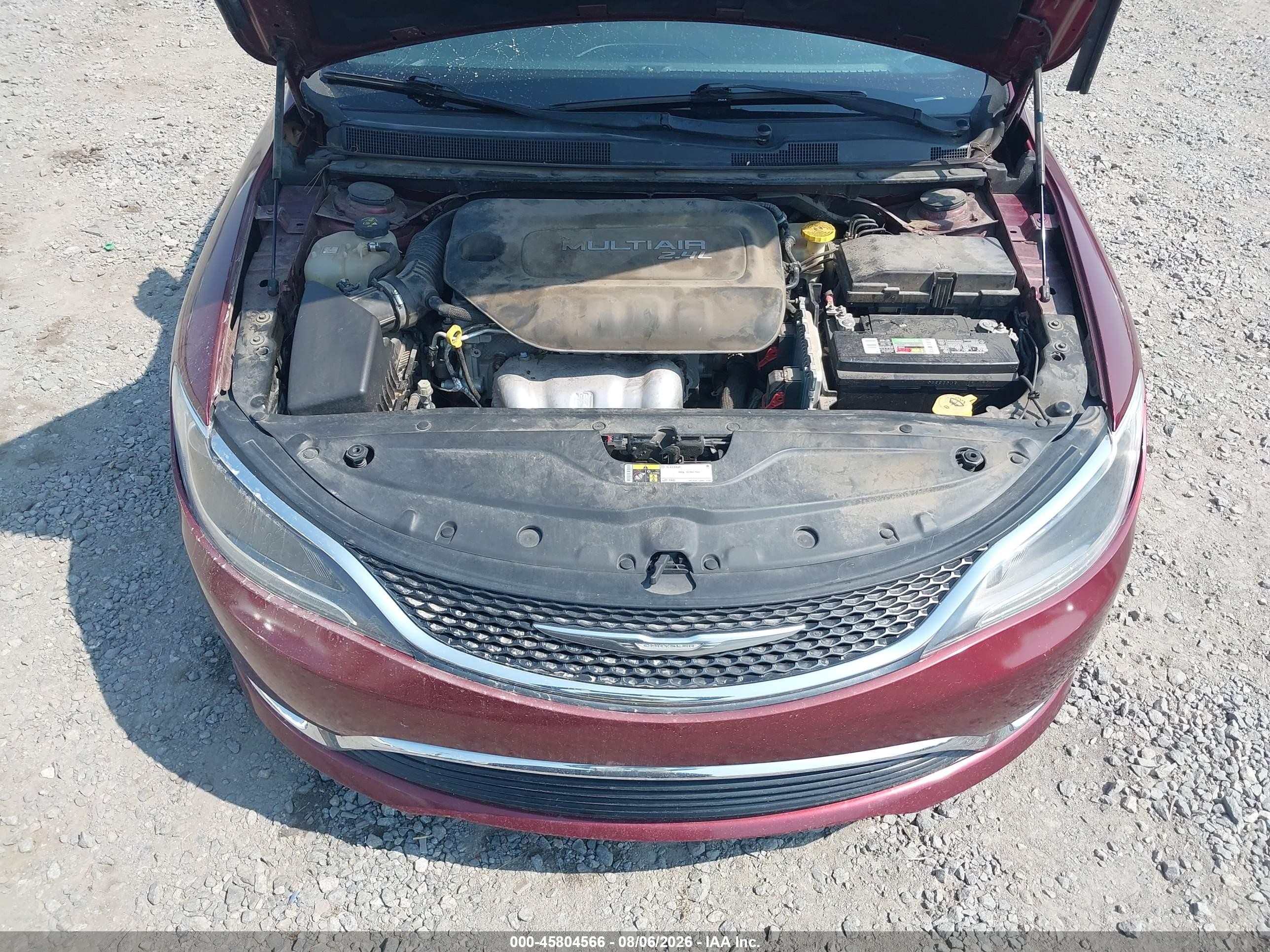 2015 Chrysler 200 Limited Maroon vin: 1C3CCCAB0FN646158