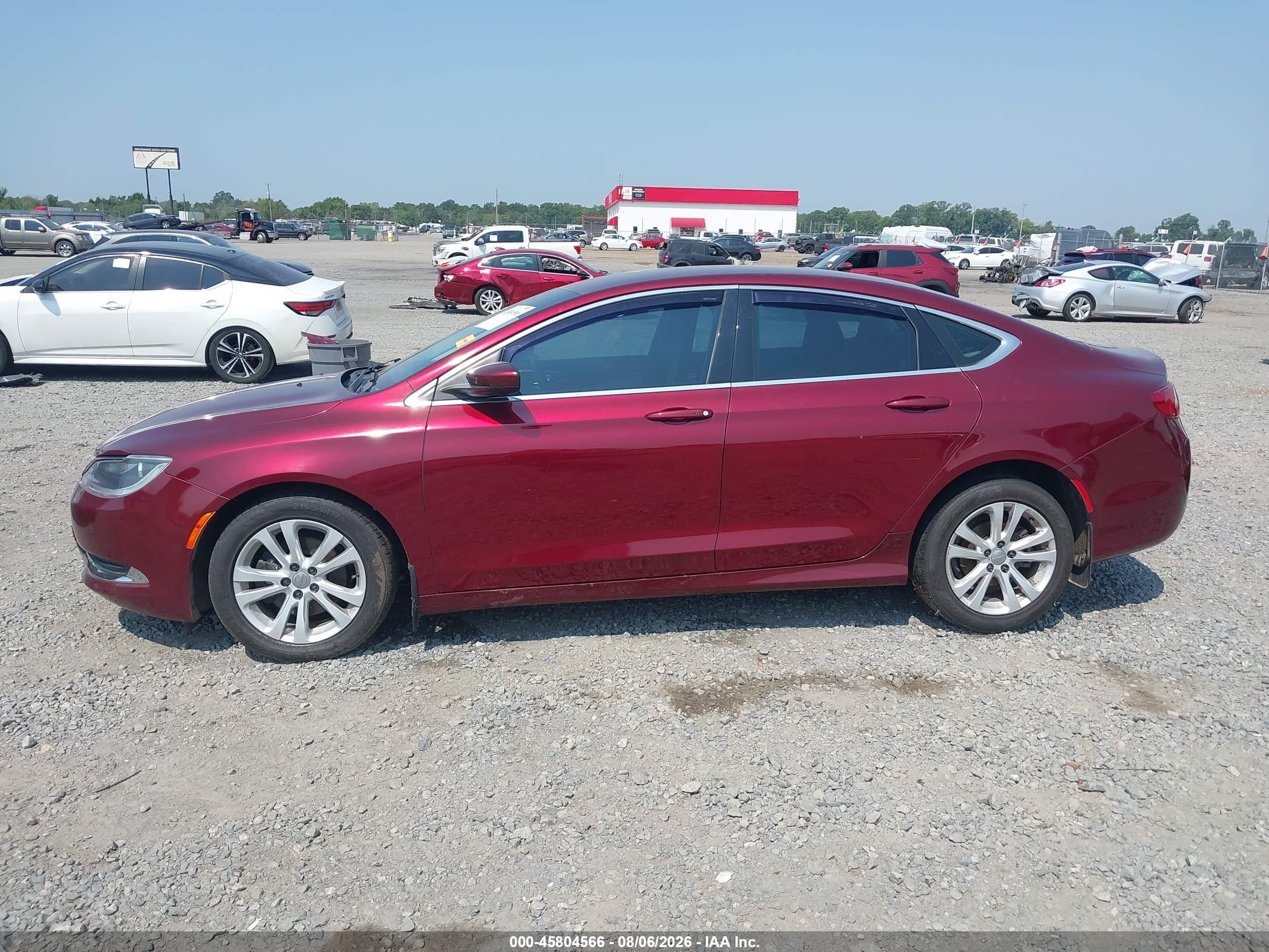 2015 Chrysler 200 Limited Maroon vin: 1C3CCCAB0FN646158