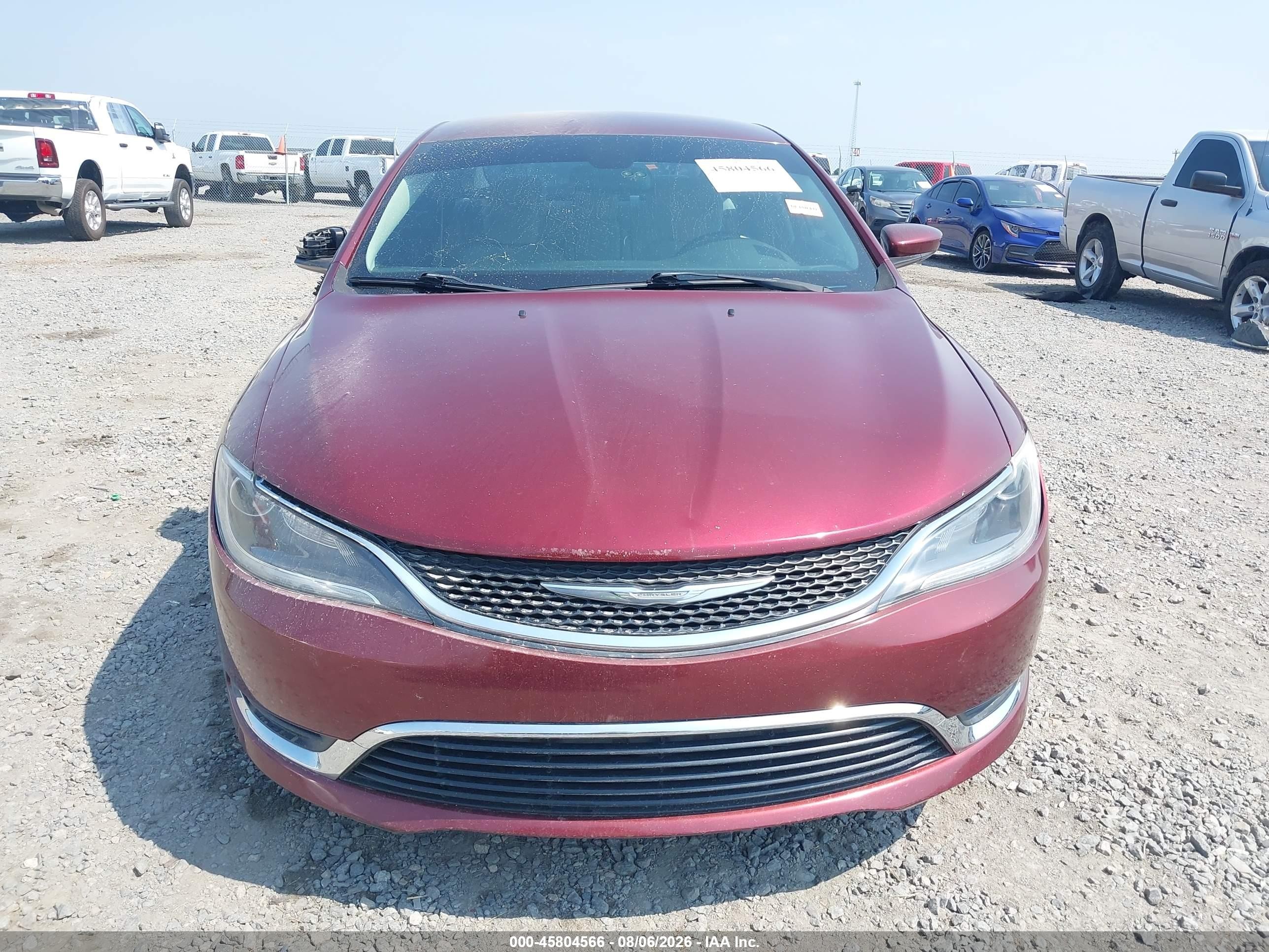 2015 Chrysler 200 Limited Maroon vin: 1C3CCCAB0FN646158