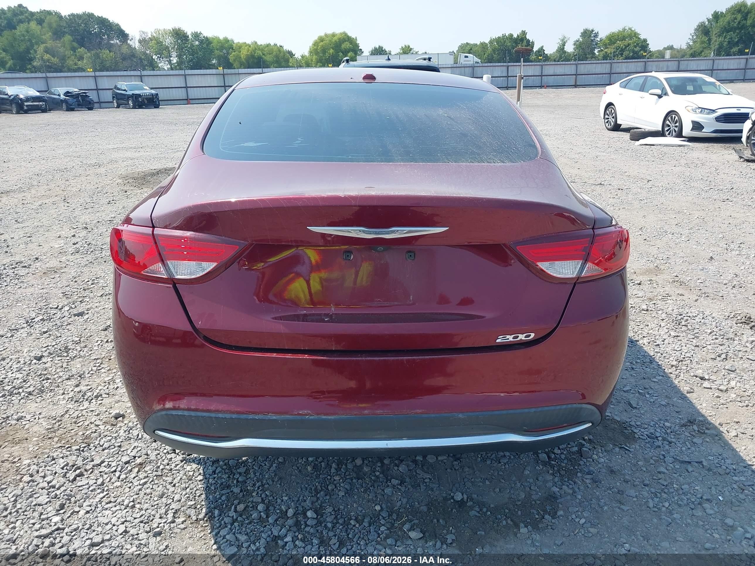 2015 Chrysler 200 Limited Maroon vin: 1C3CCCAB0FN646158