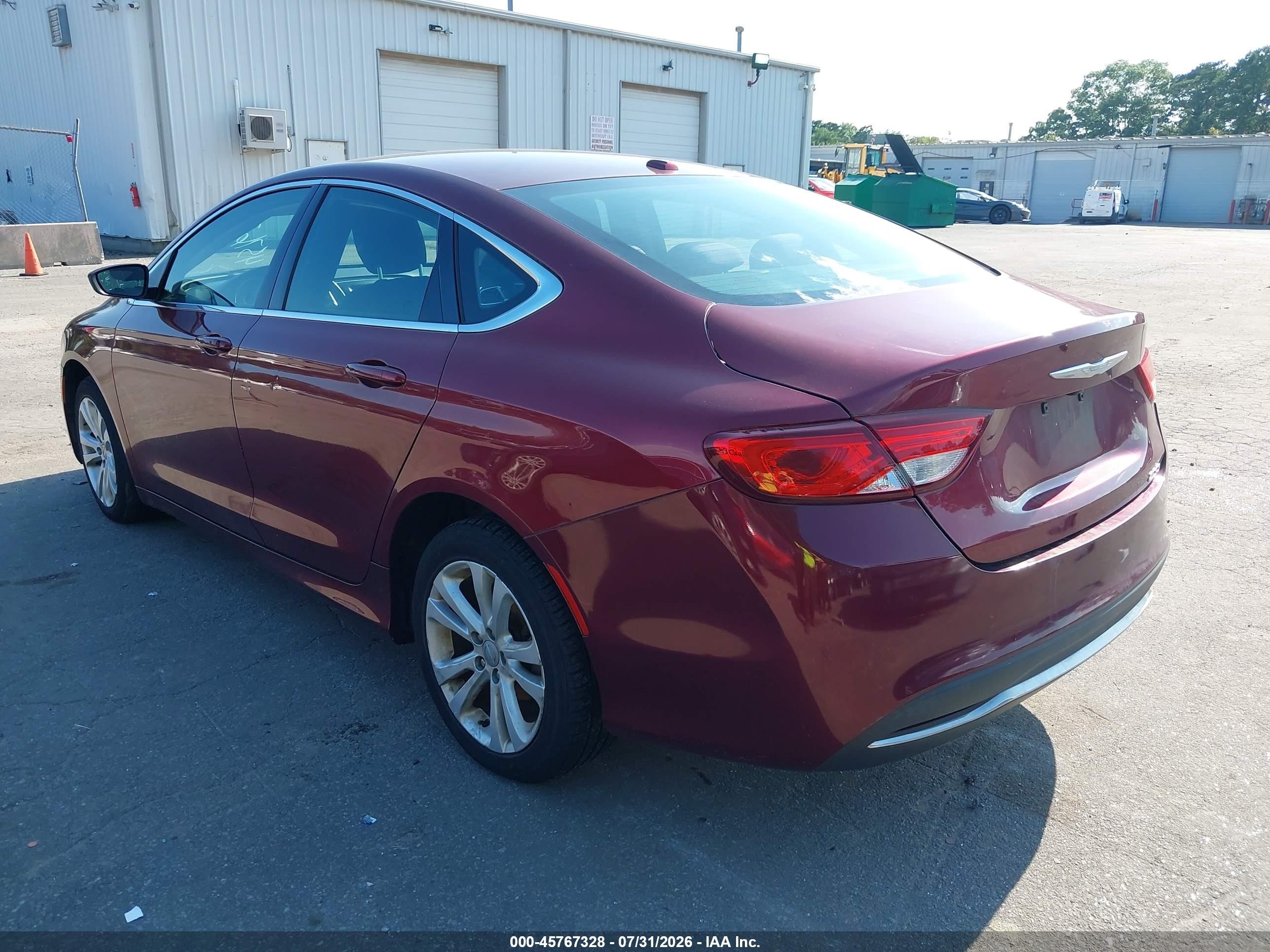 2015 Chrysler 200 Limited Burgundy vin: 1C3CCCAB0FN651876