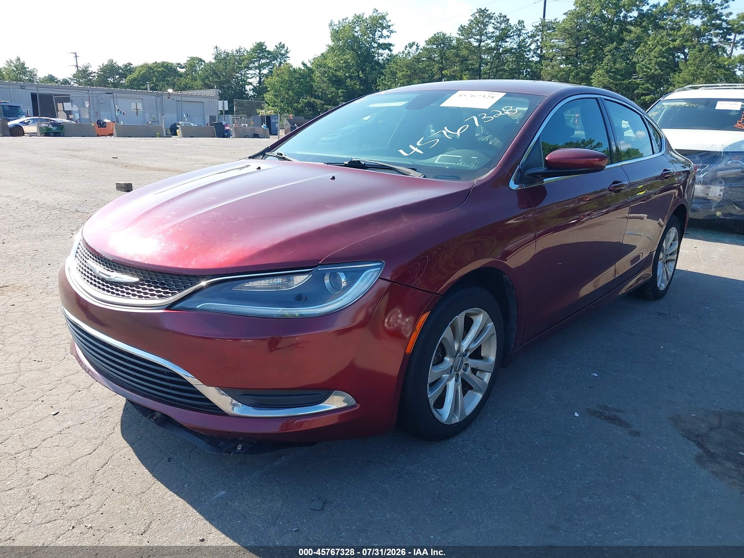 2015 Chrysler 200 Limited Burgundy vin: 1C3CCCAB0FN651876