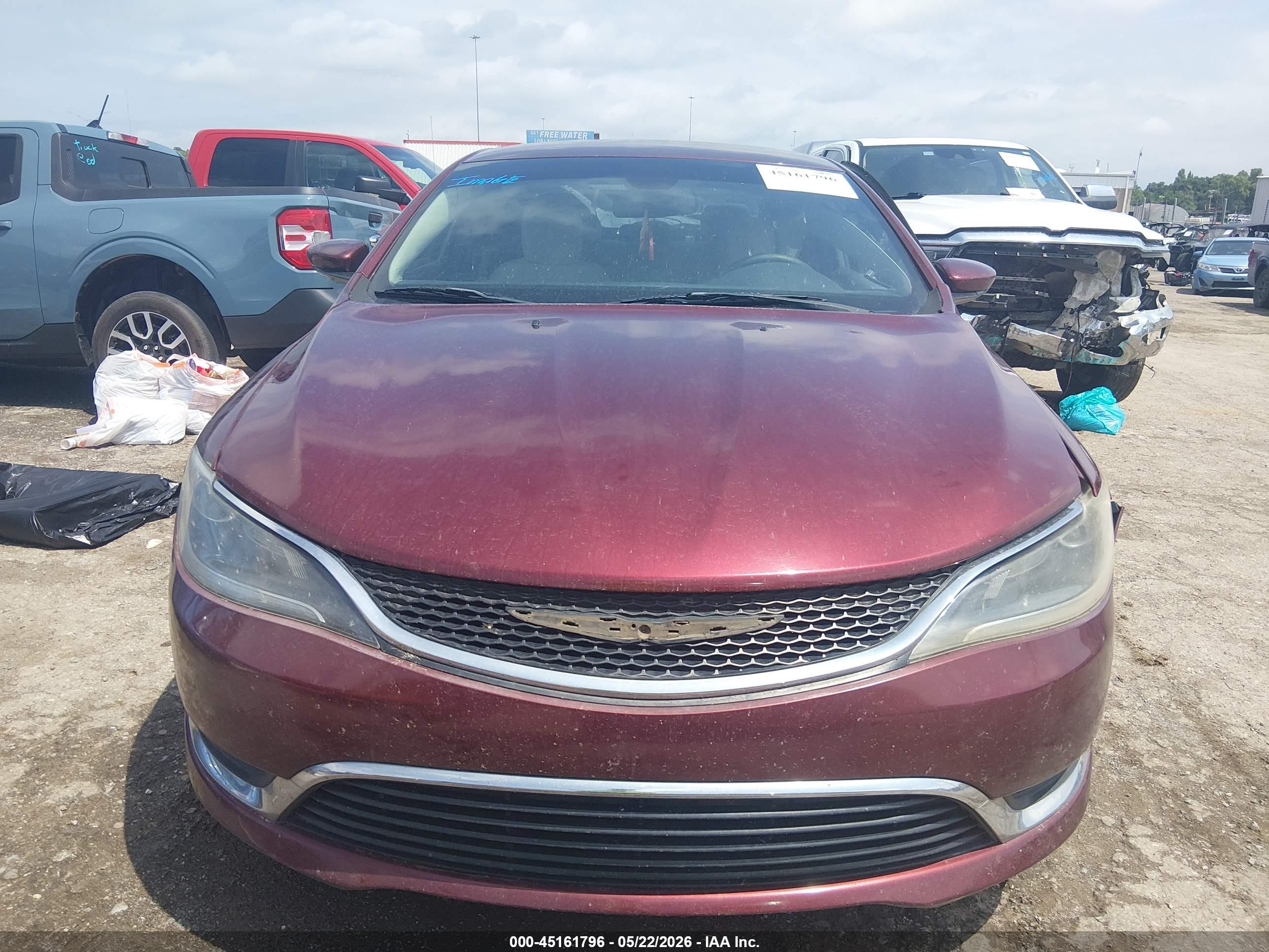 2015 Chrysler 200 Limited Maroon vin: 1C3CCCAB0FN654048