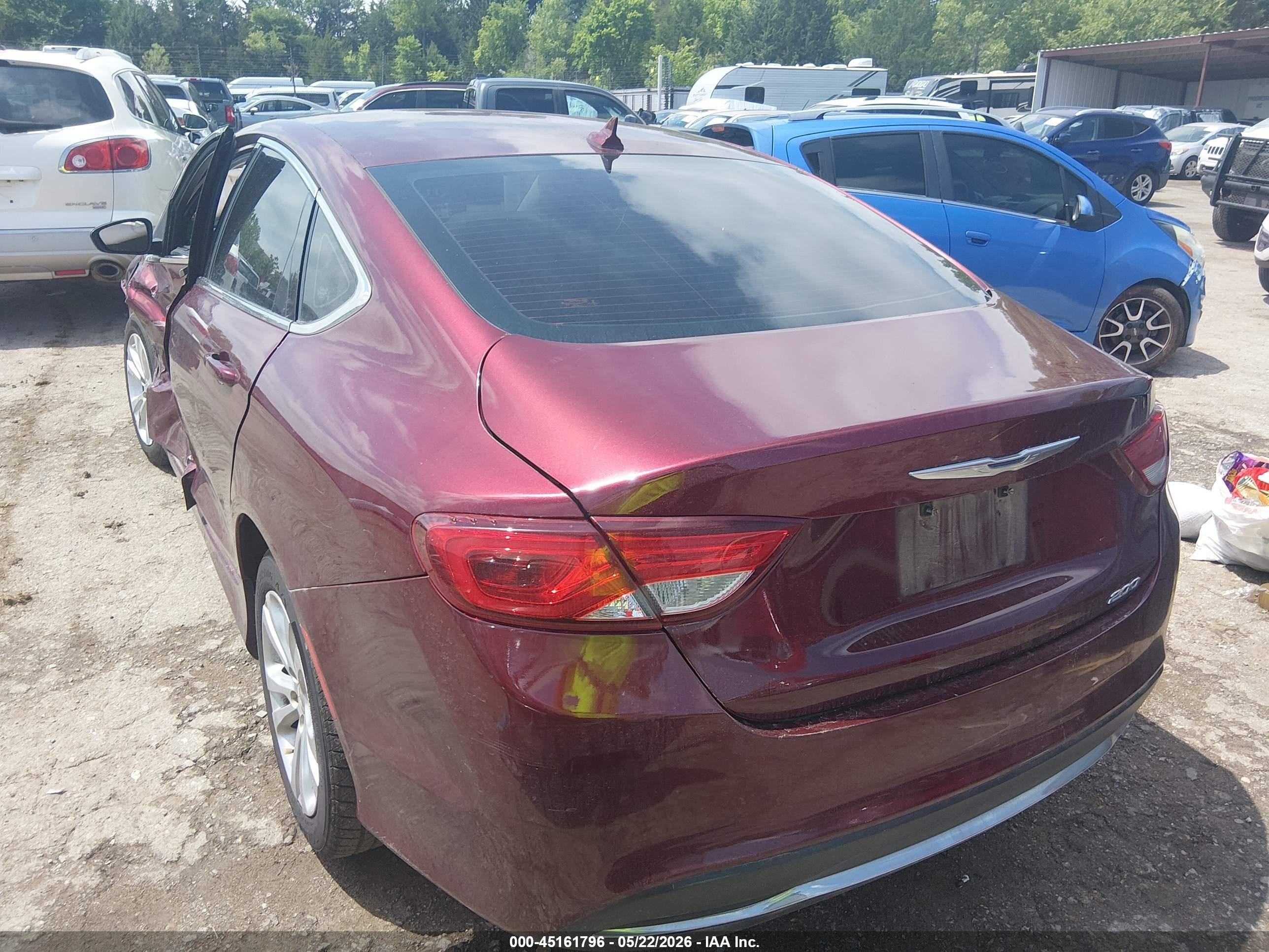2015 Chrysler 200 Limited Maroon vin: 1C3CCCAB0FN654048
