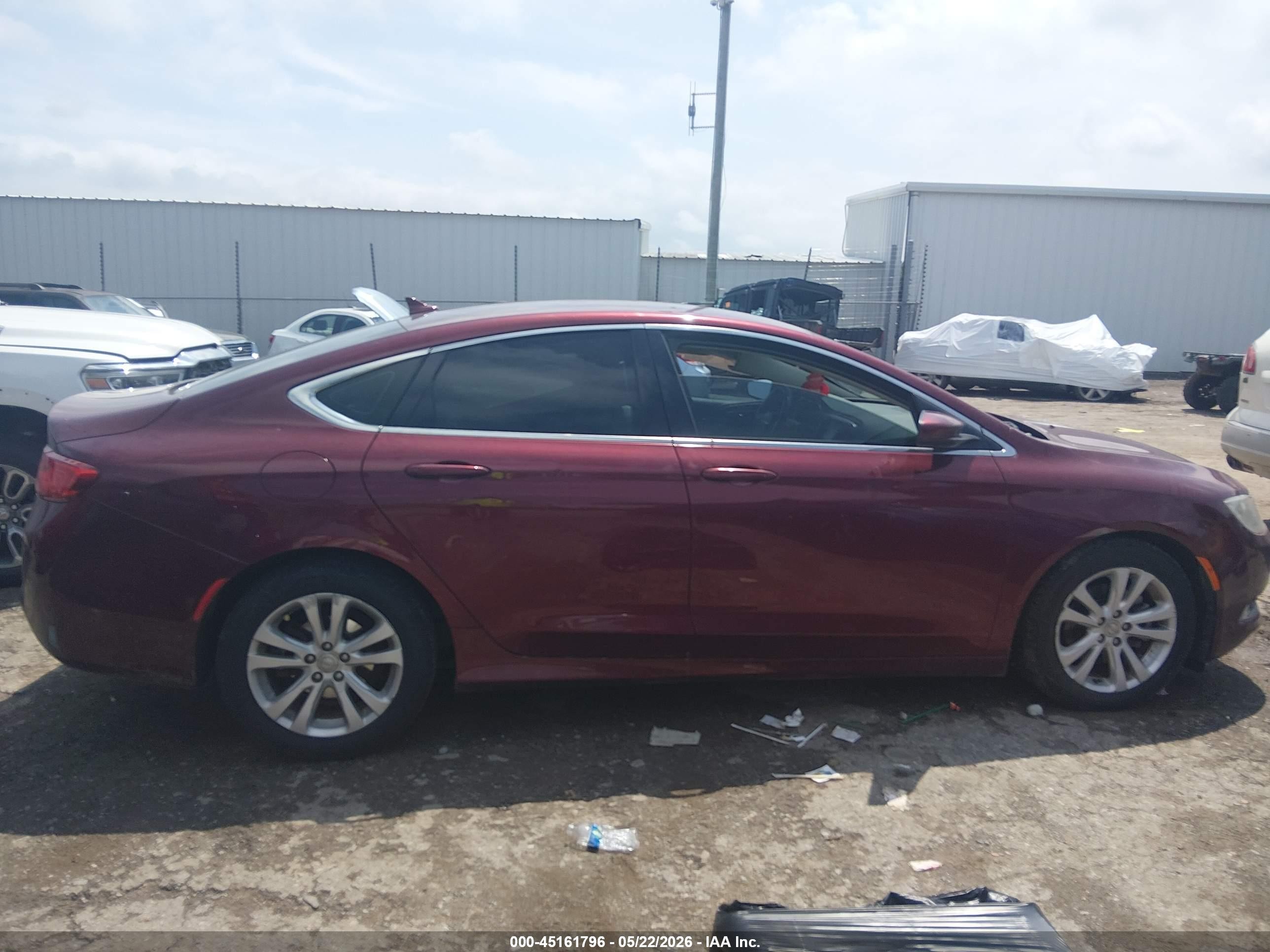 2015 Chrysler 200 Limited Maroon vin: 1C3CCCAB0FN654048
