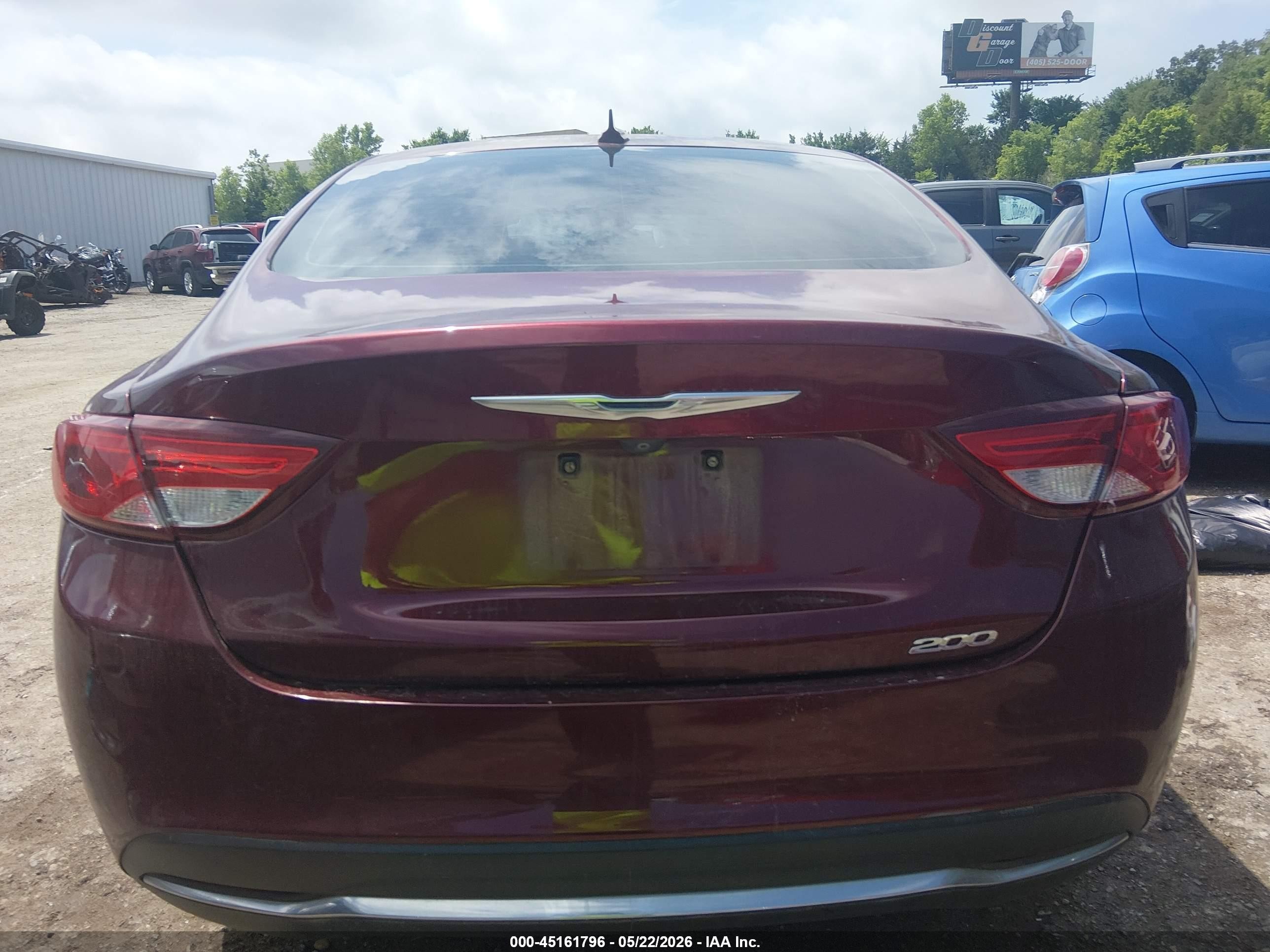 2015 Chrysler 200 Limited Maroon vin: 1C3CCCAB0FN654048
