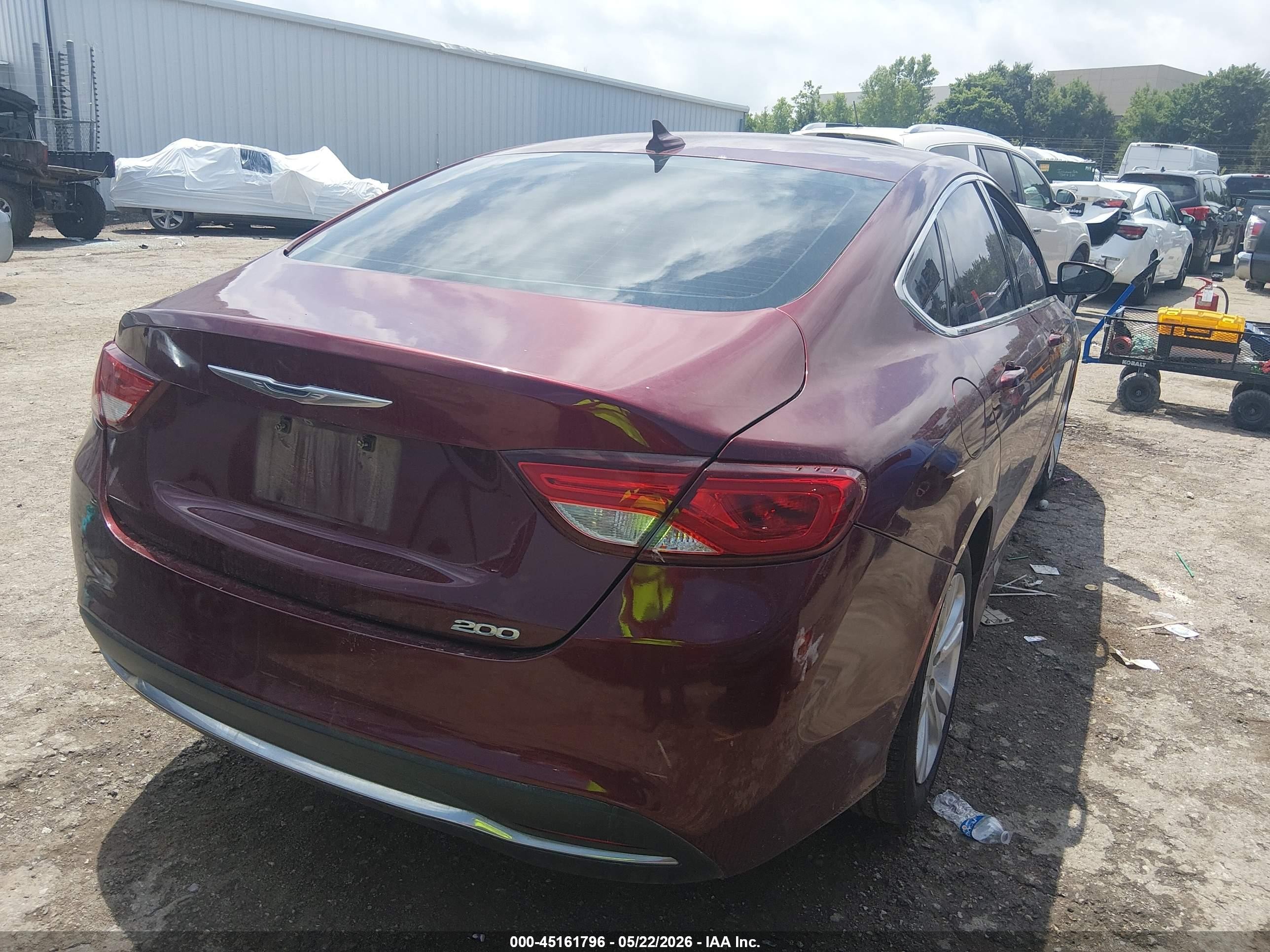 2015 Chrysler 200 Limited Maroon vin: 1C3CCCAB0FN654048