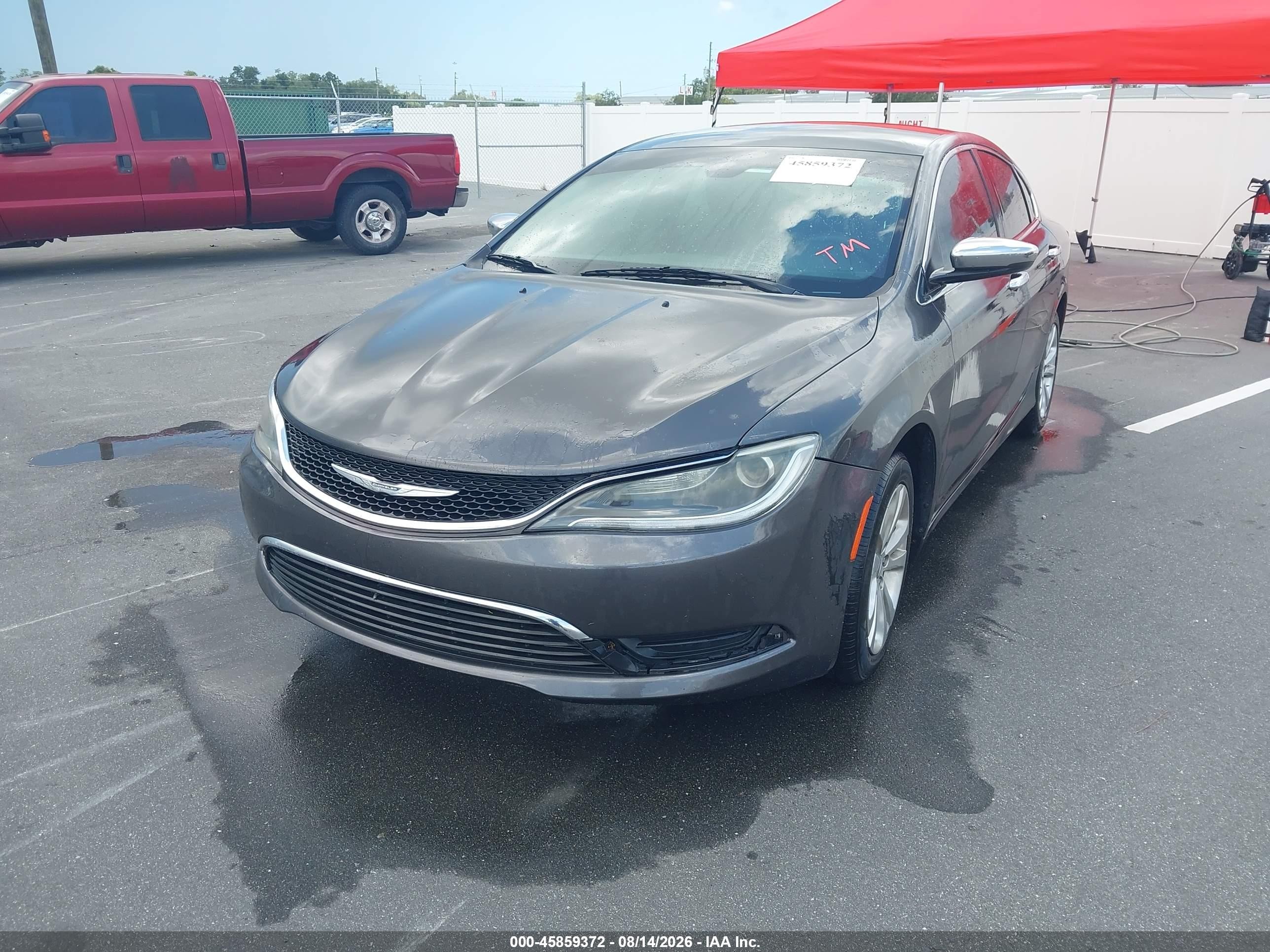 2015 Chrysler 200 Limited Gray vin: 1C3CCCAB0FN654793