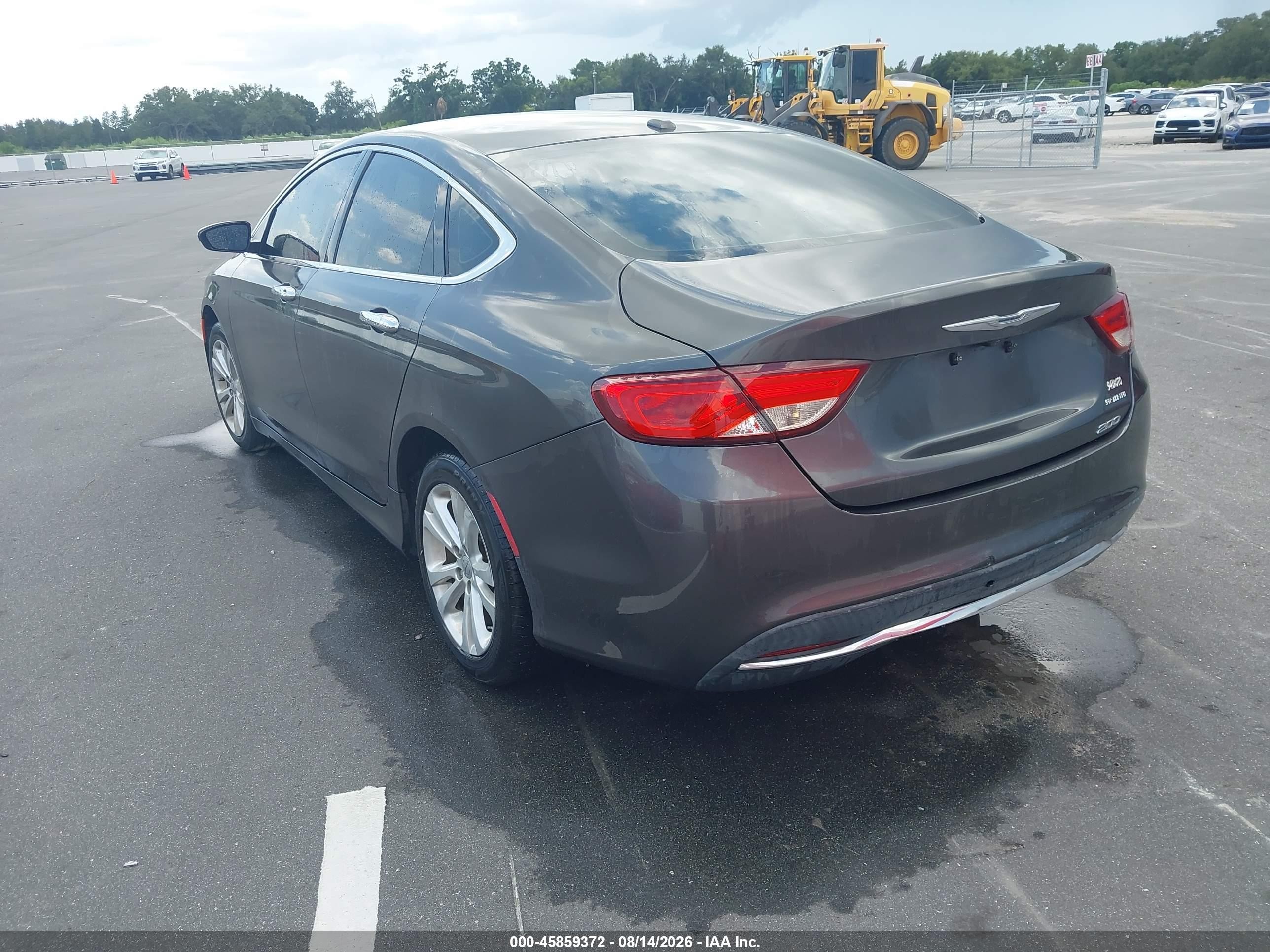 2015 Chrysler 200 Limited Gray vin: 1C3CCCAB0FN654793