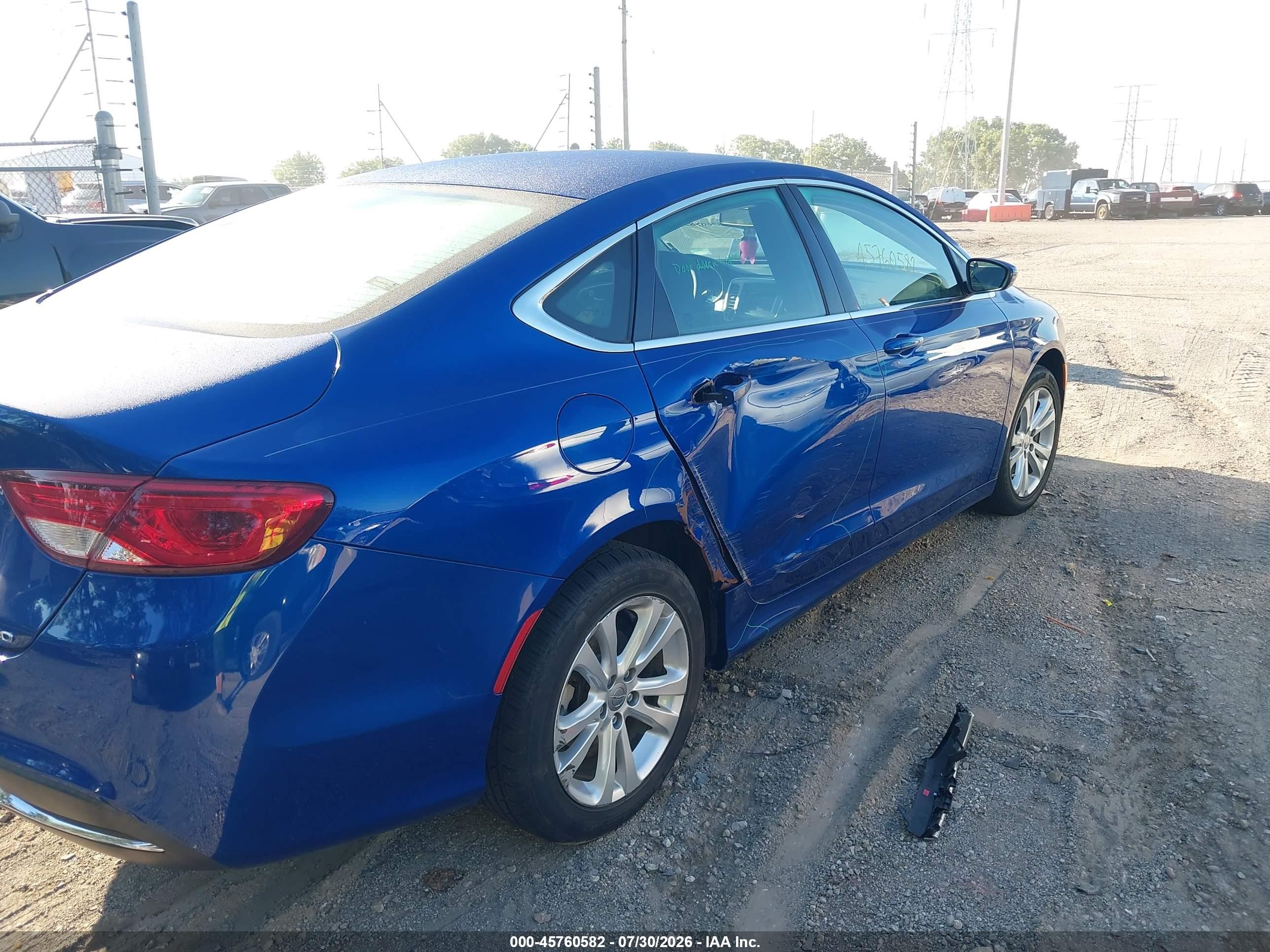 2015 Chrysler 200 Limited Blue vin: 1C3CCCAB0FN662117