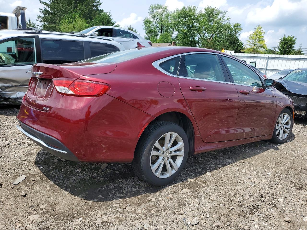 2015 Chrysler 200 Limited Red vin: 1C3CCCAB0FN662621