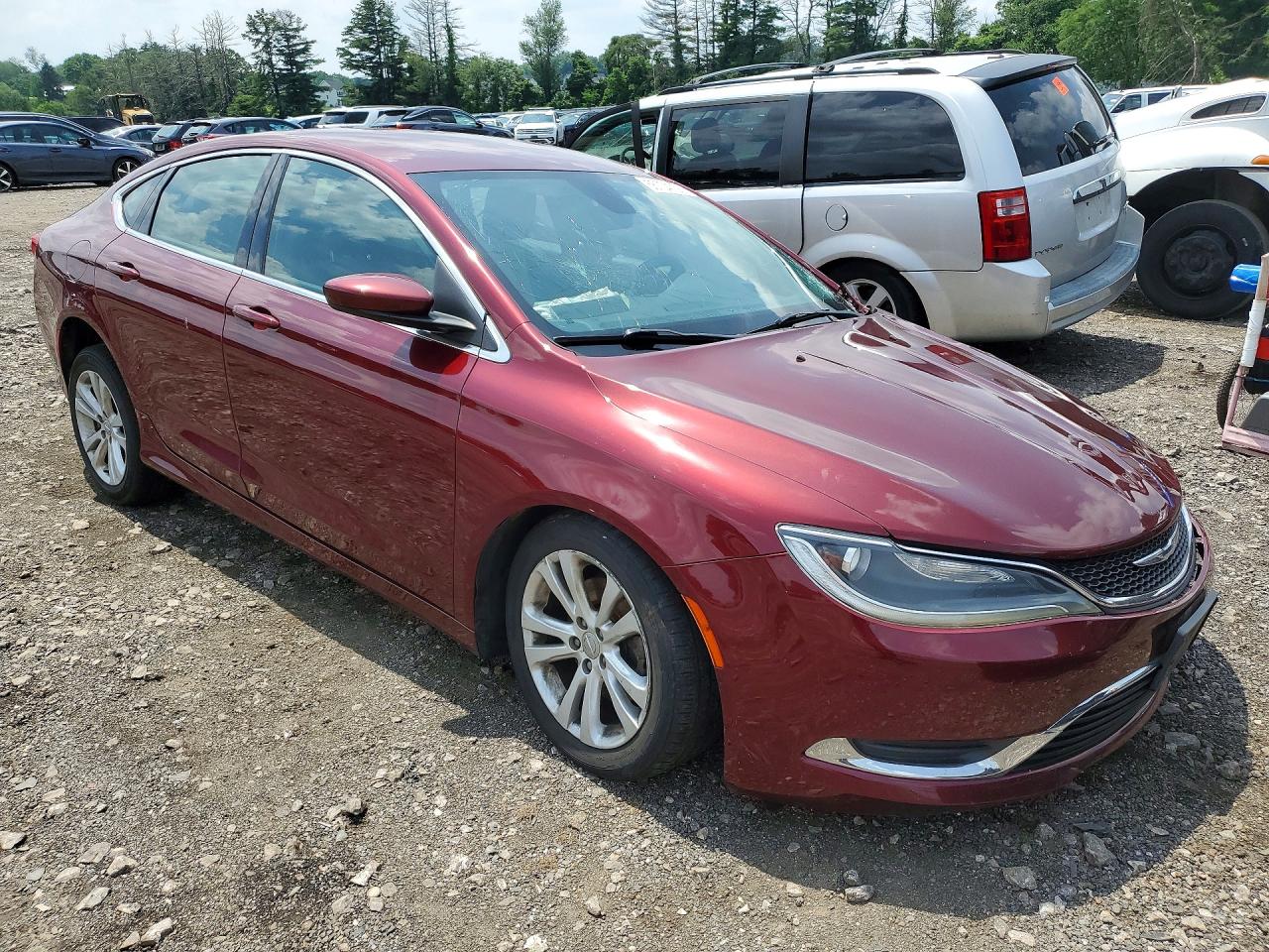 2015 Chrysler 200 Limited Red vin: 1C3CCCAB0FN662621