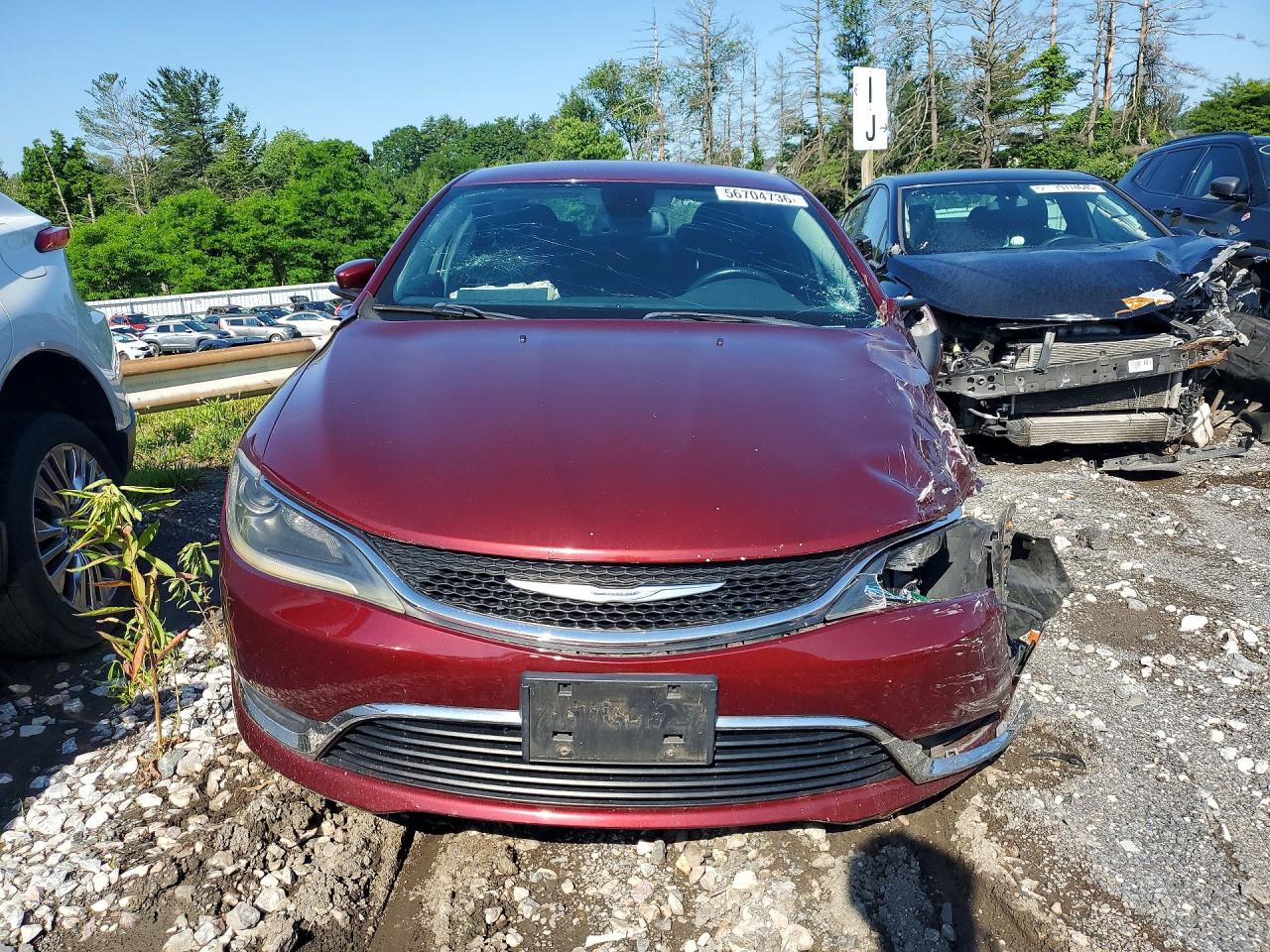 2015 Chrysler 200 Limited Red vin: 1C3CCCAB0FN662621