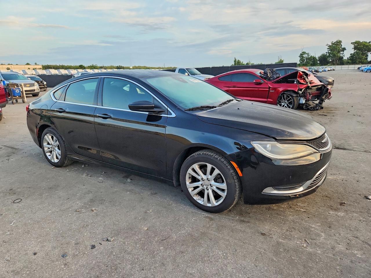 2015 Chrysler 200 Limited Black vin: 1C3CCCAB0FN667107