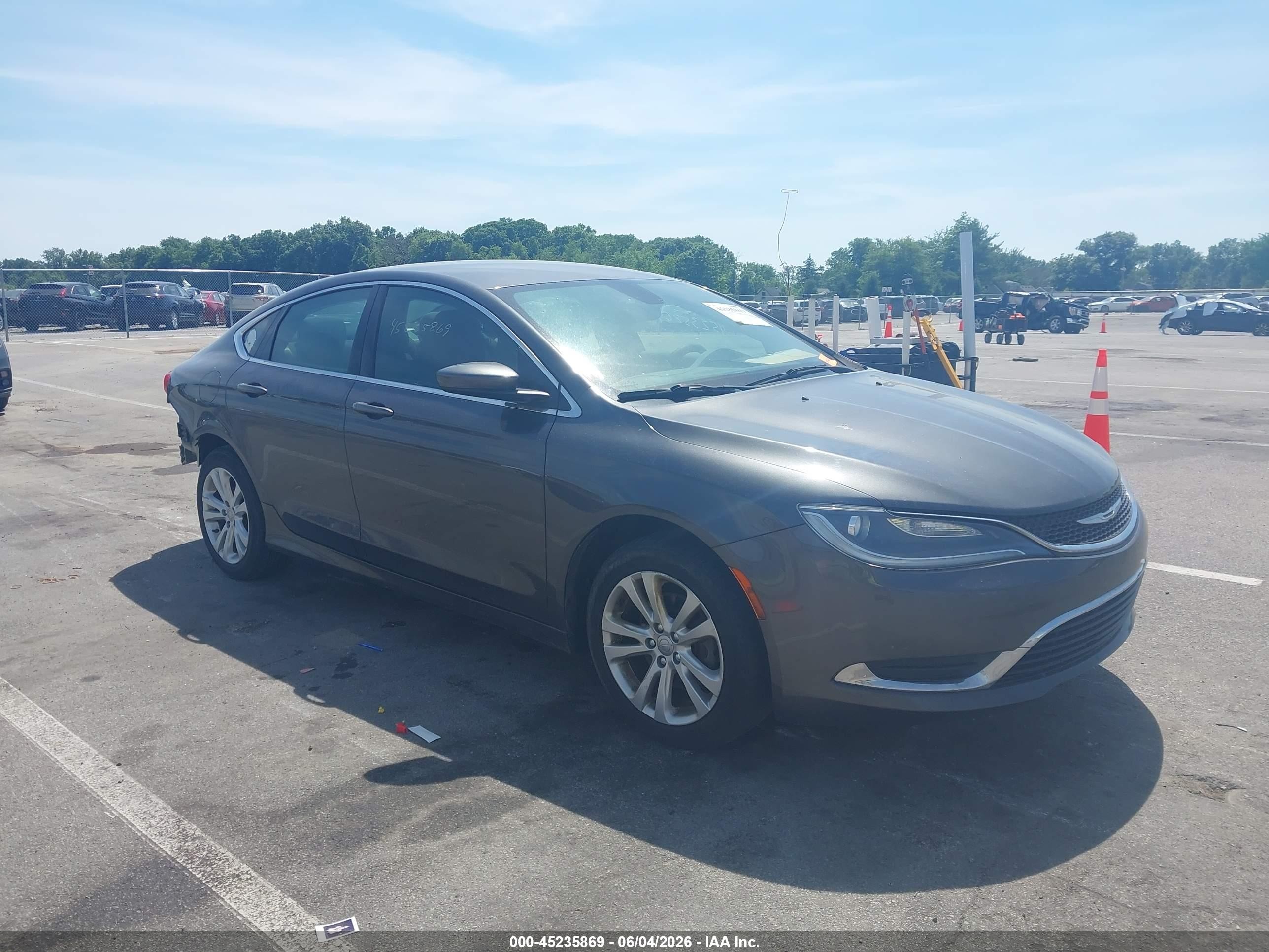 2015 Chrysler 200 Limited Серый vin: 1C3CCCAB0FN677071