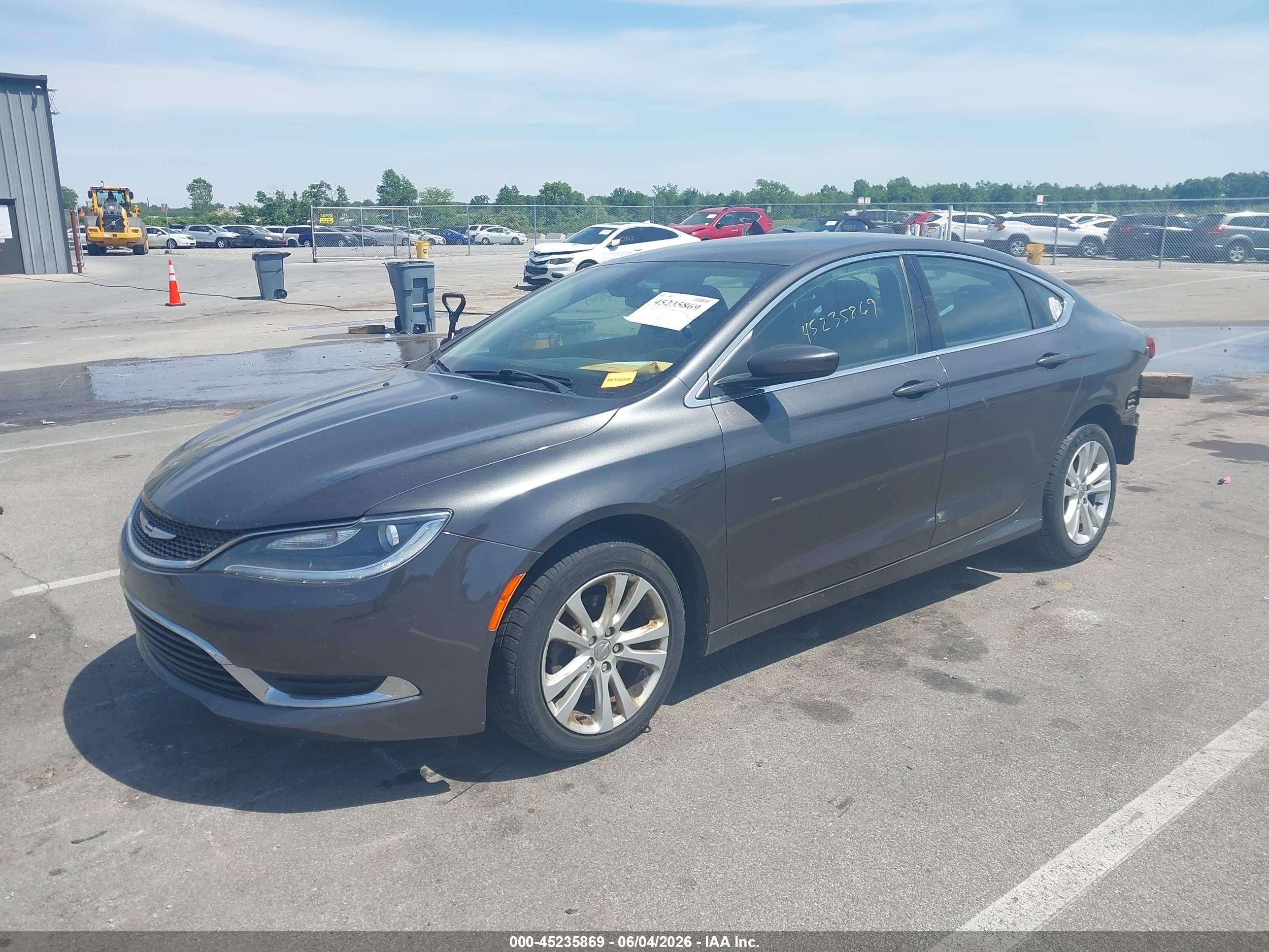 2015 Chrysler 200 Limited Gray vin: 1C3CCCAB0FN677071