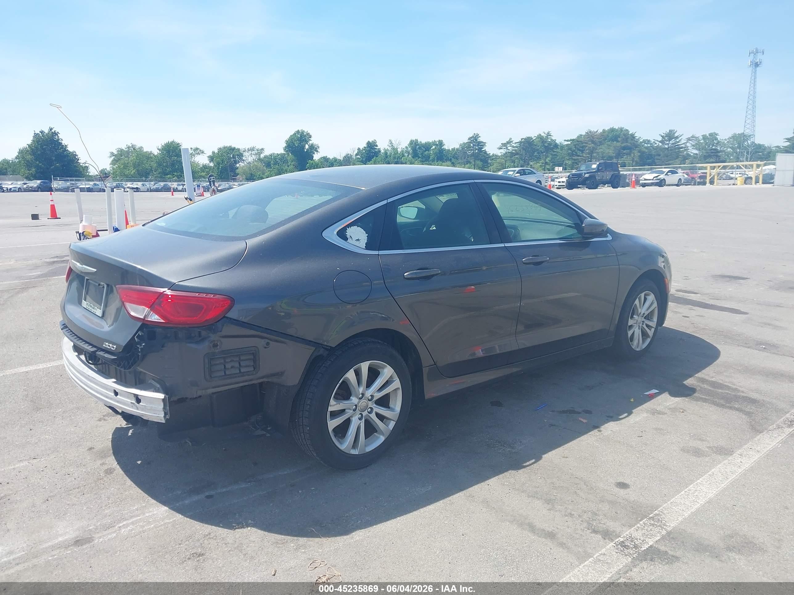 2015 Chrysler 200 Limited Gray vin: 1C3CCCAB0FN677071