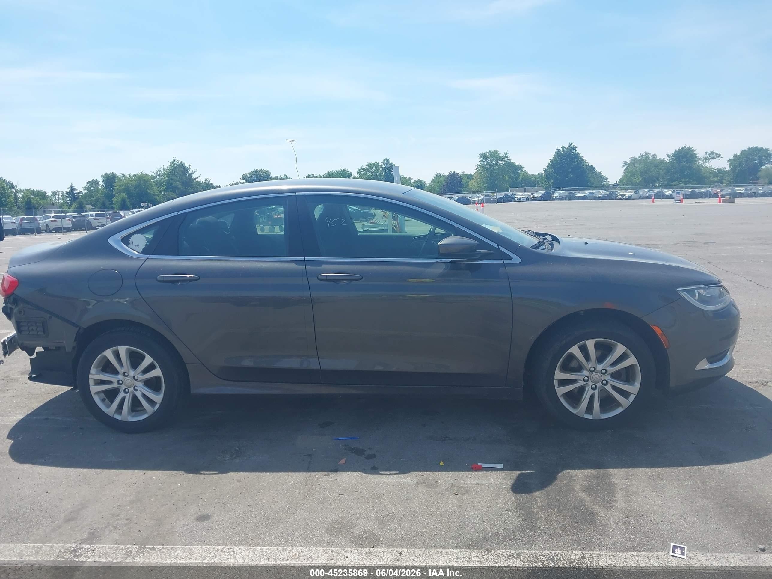 2015 Chrysler 200 Limited Gray vin: 1C3CCCAB0FN677071